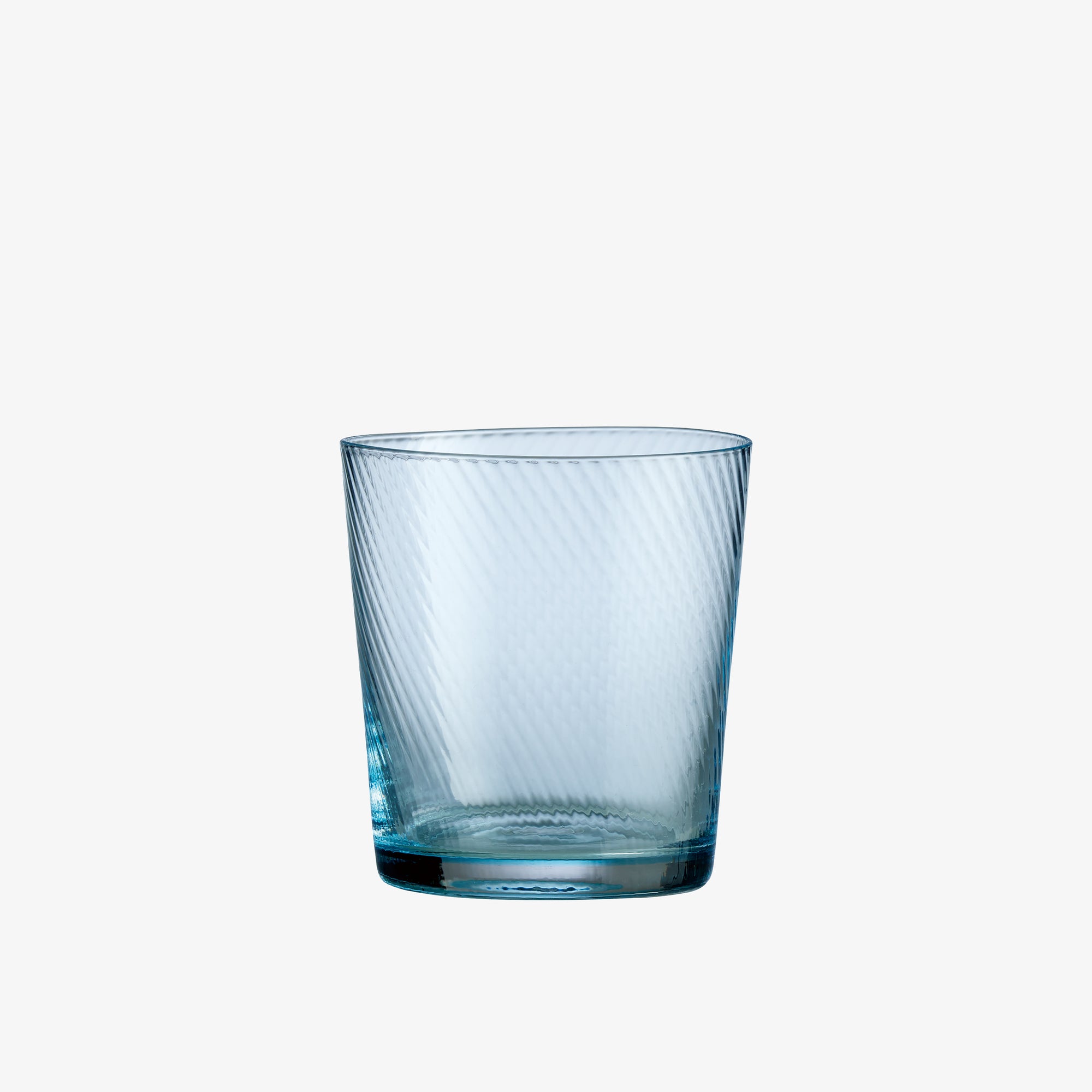 RAW Unique Swirl water glass | Light blue