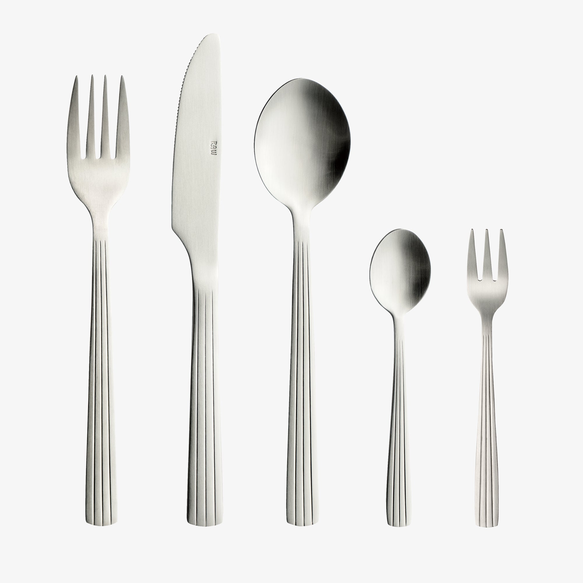 RAW 60-piece cutlery set | Matte Steel
