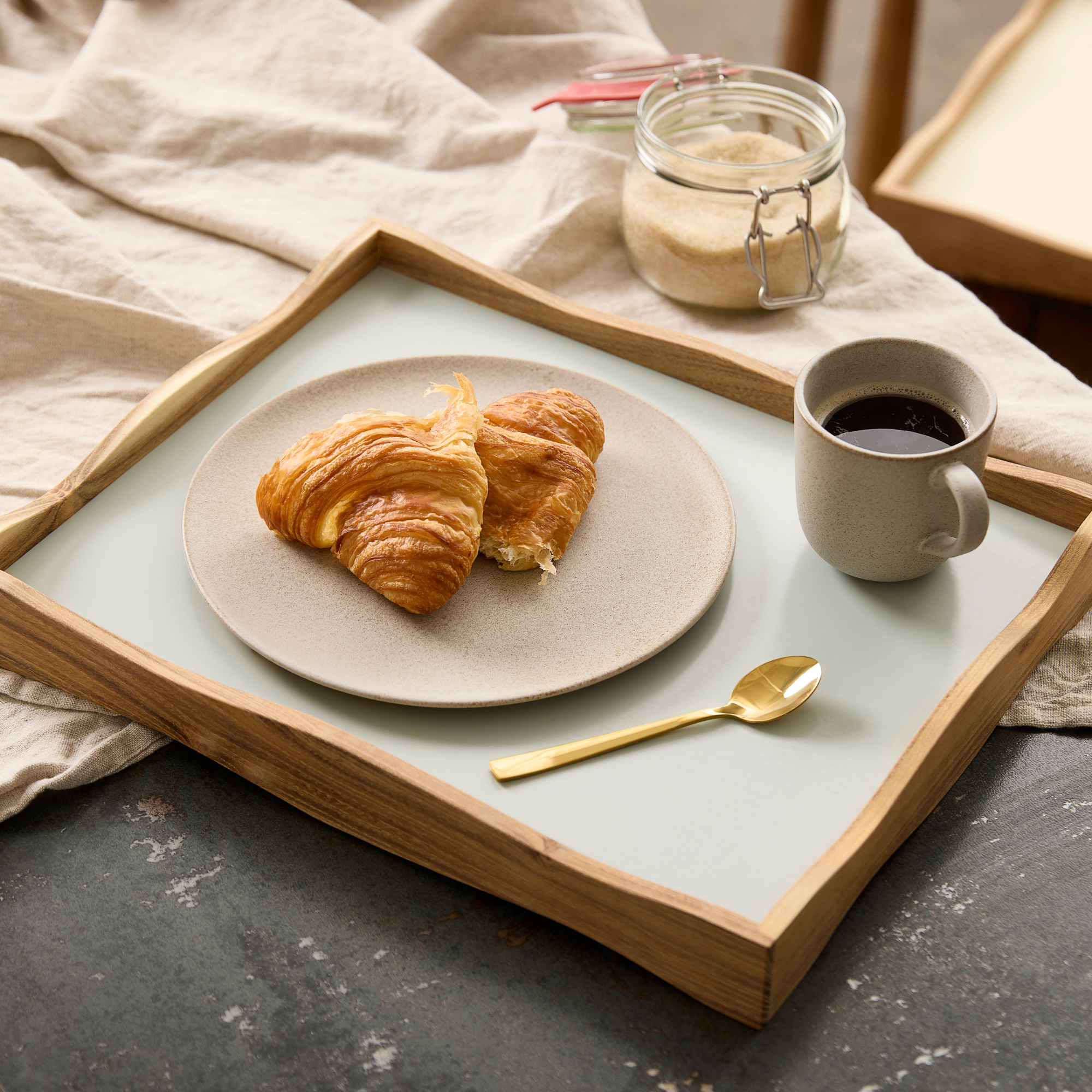 RAW Teak reversible tray 38 cm | Natural