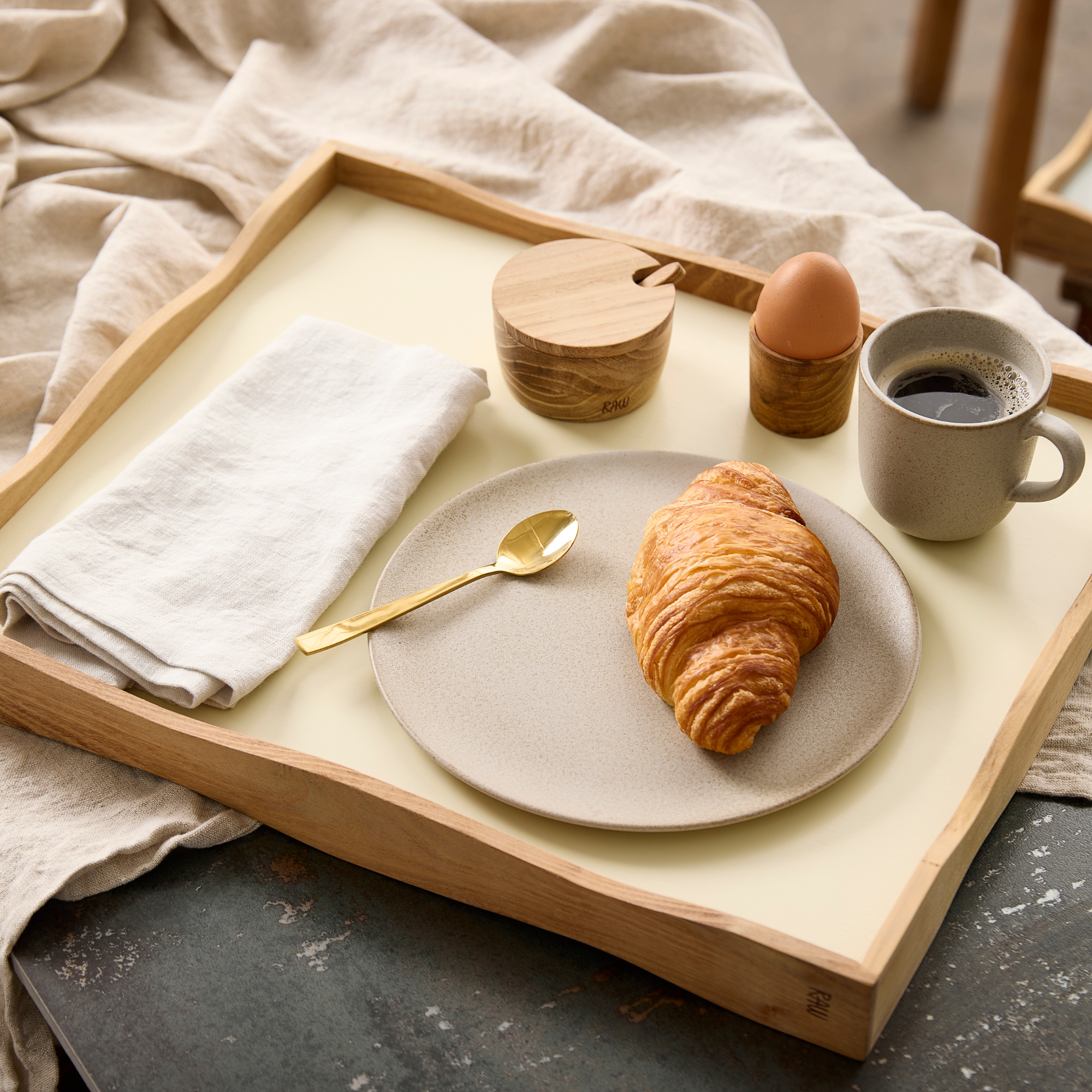 RAW Teak reversible tray 45 cm | Natural