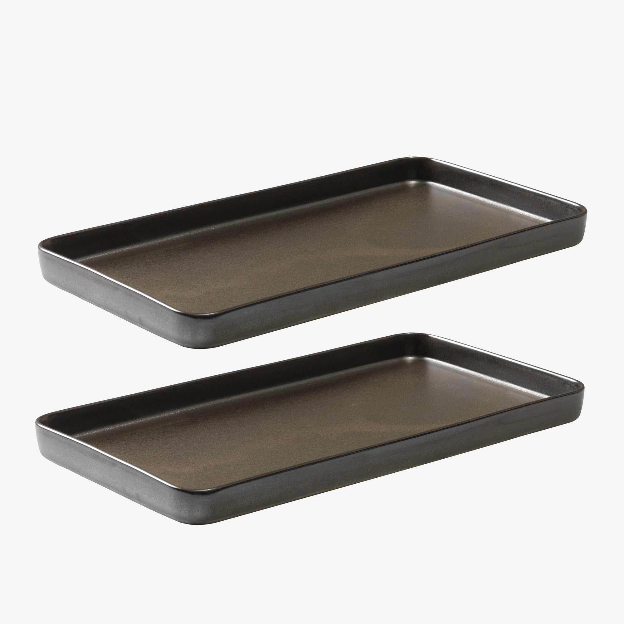 RAW rectangular dish 2 pcs. | Metallic Brown