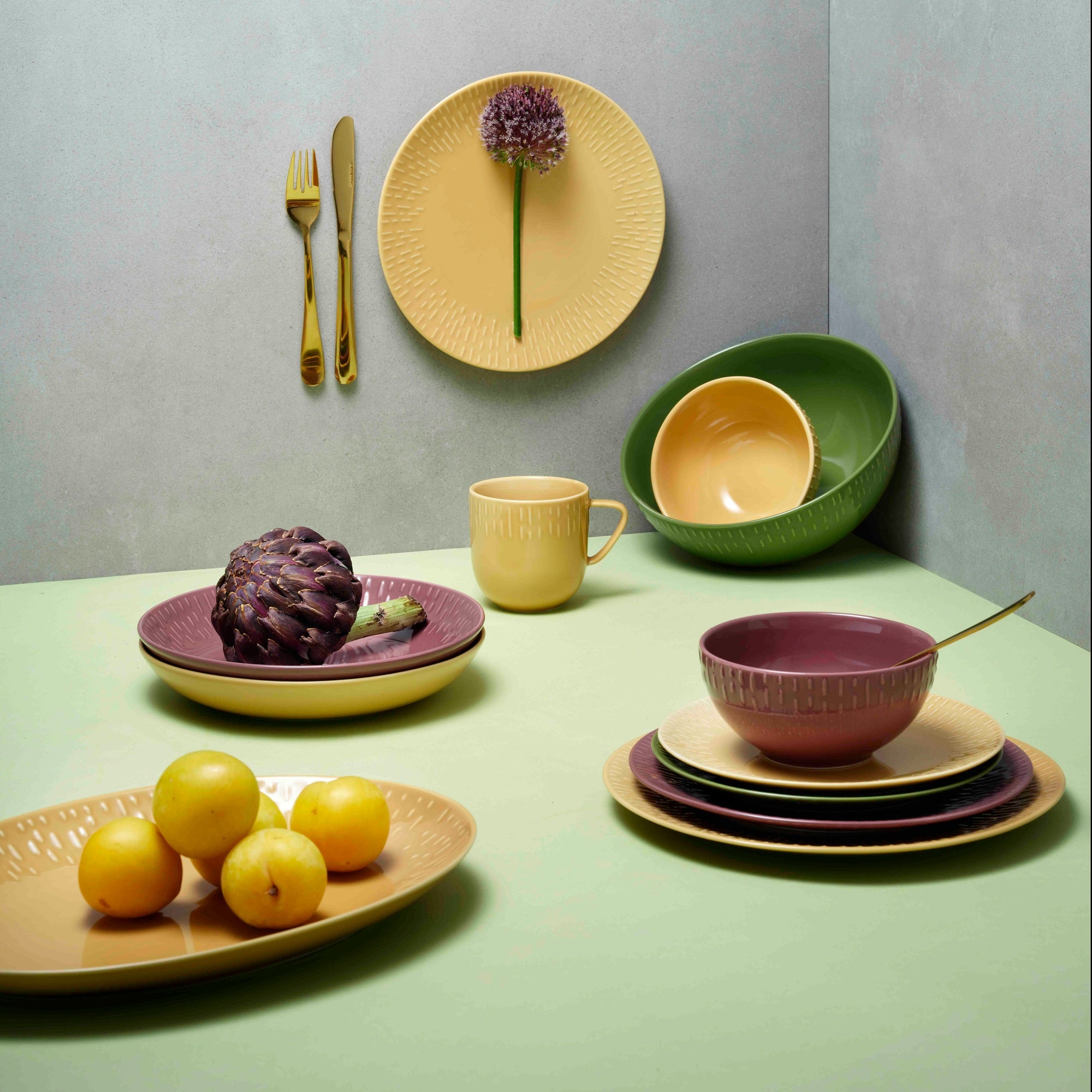 Confetti dessert plate | Mustard