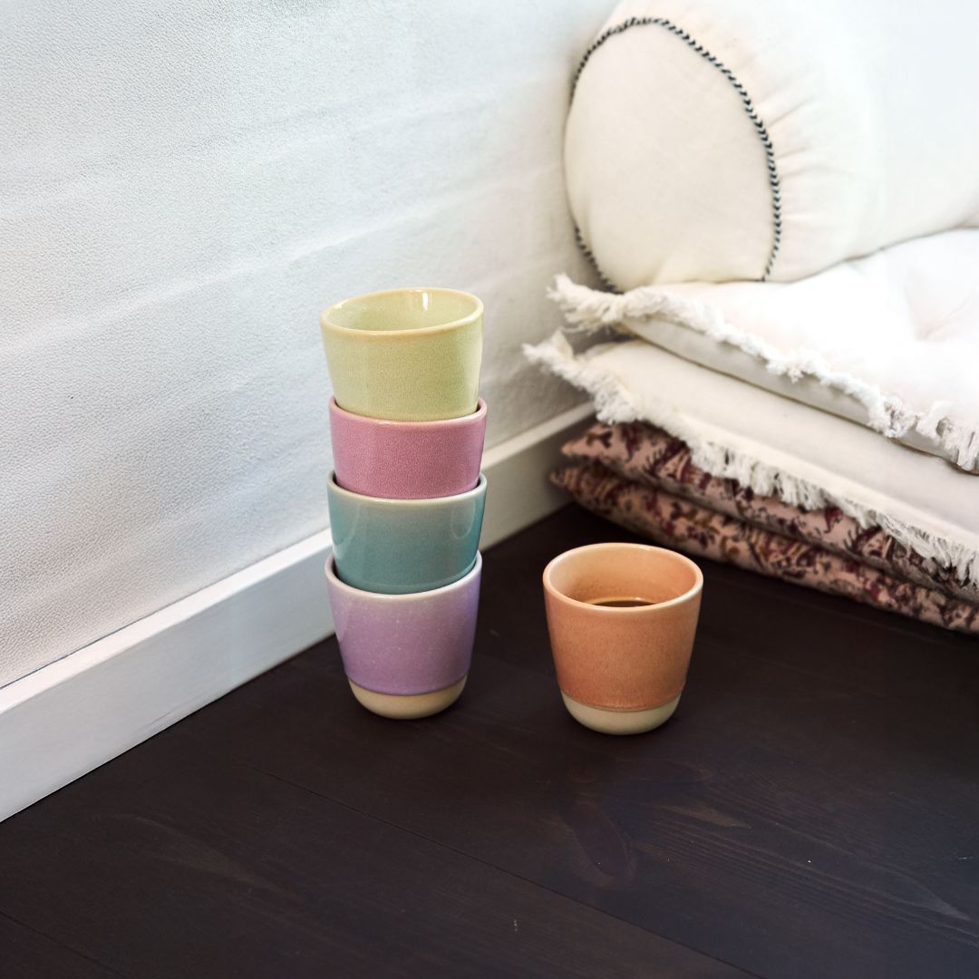 RAW Colour mug without handle 6 pcs. 30 cl | Mix