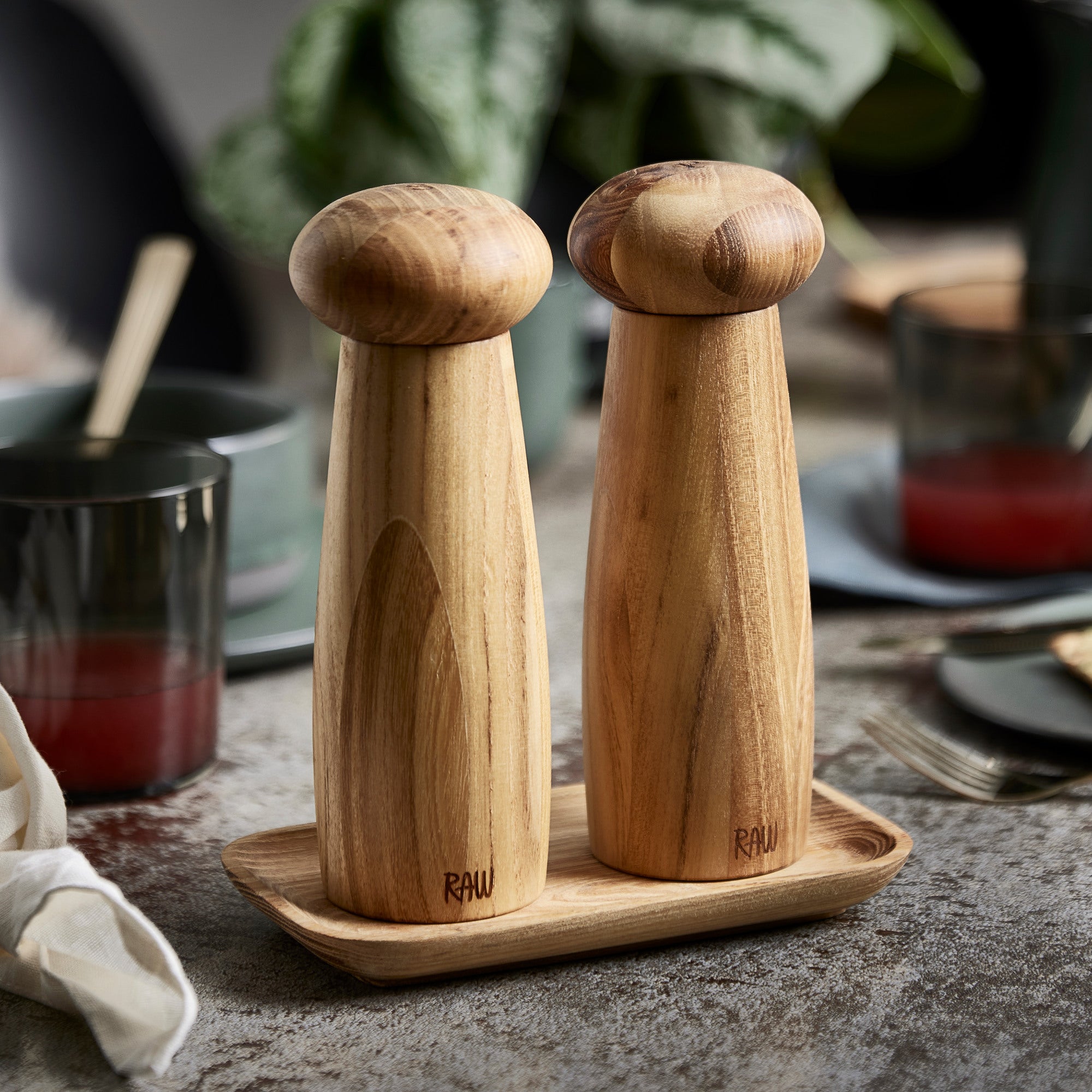 RAW grinder set with tray 3 pieces | Light