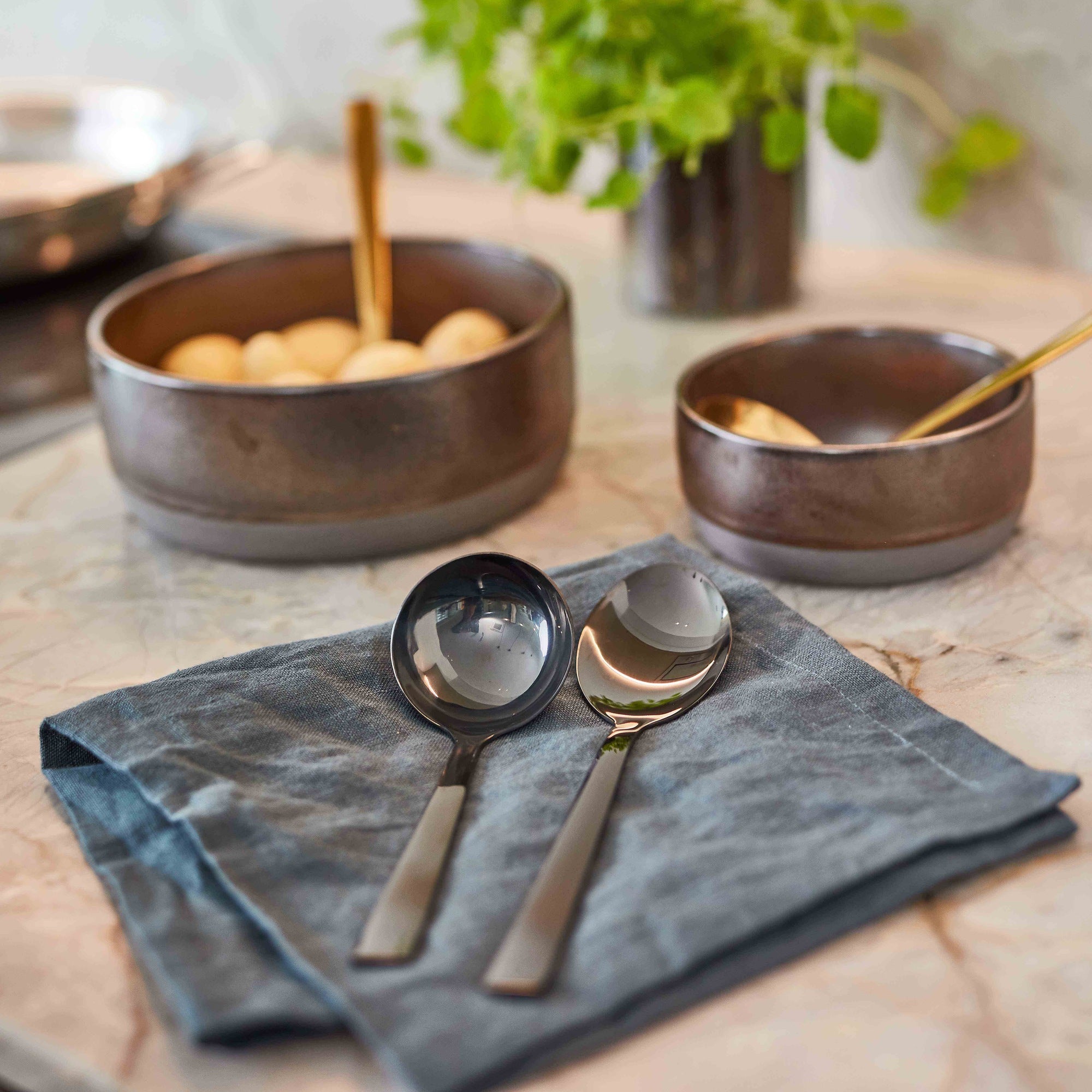 RAW sauce and potato spoon 2 parts | Shiny Black