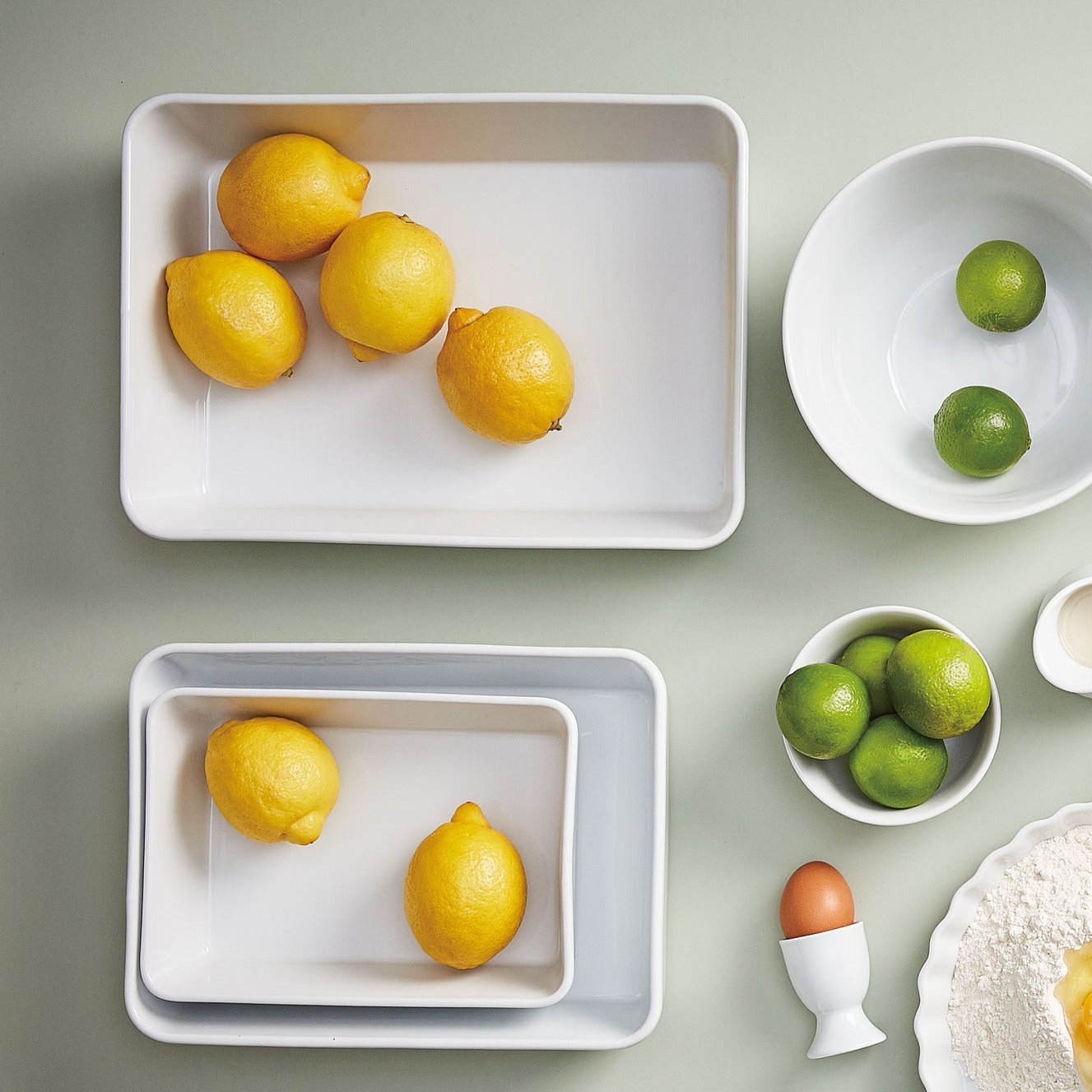 Aroma rectangular dish 24 cm | White