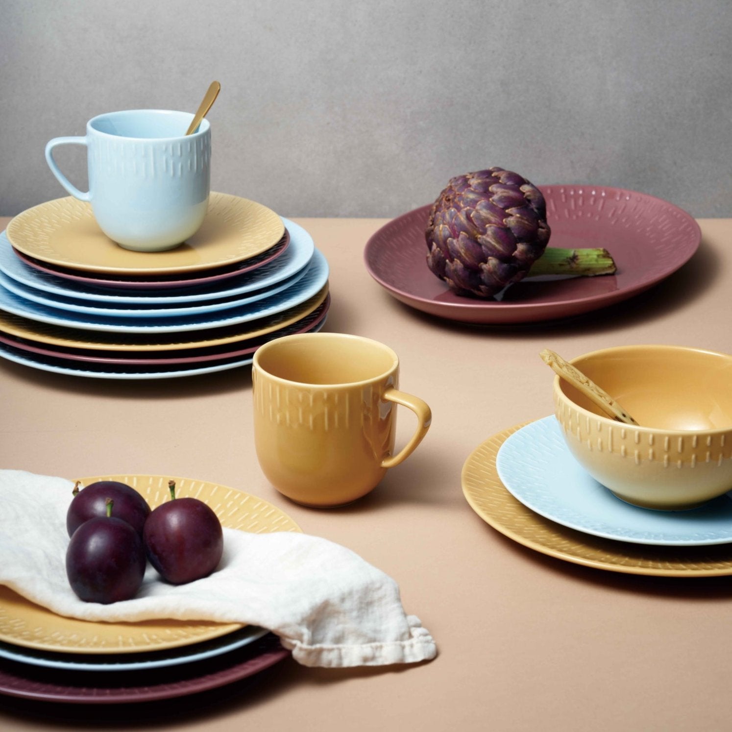 Confetti dessert plate | Mustard