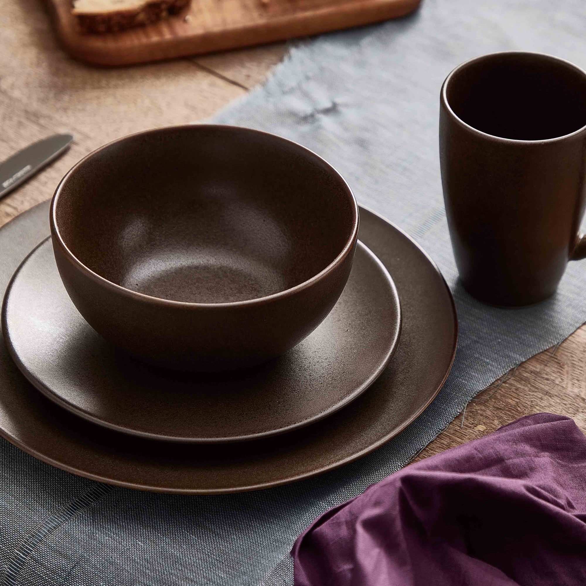 Ceramic Workshop mug with handle | Matte Brown