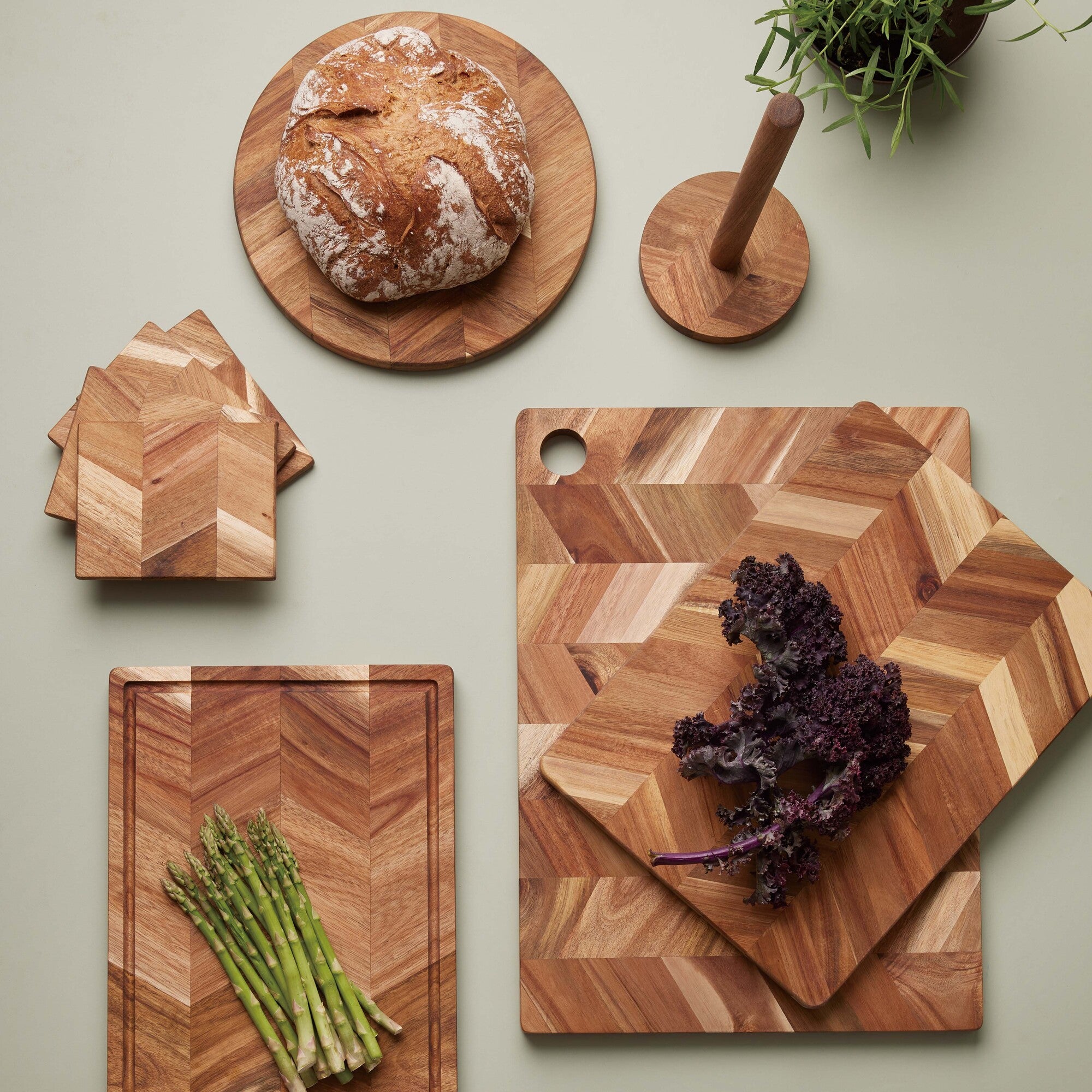 Acacia butter boards 4 pcs. | Natural