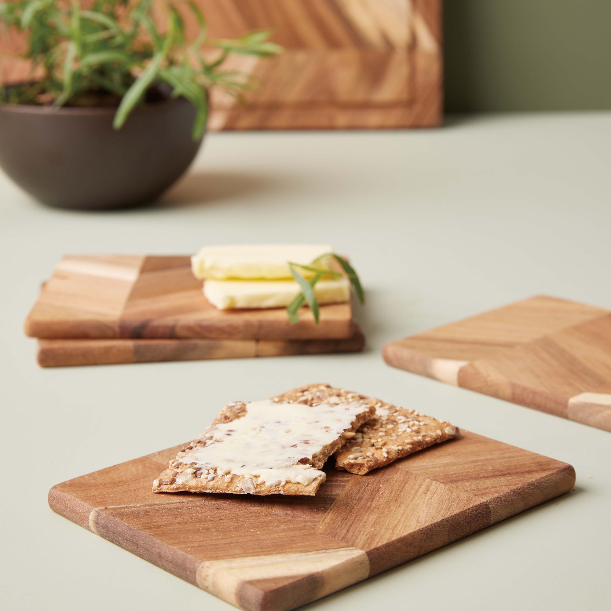 Acacia butter boards 4 pcs. | Natural