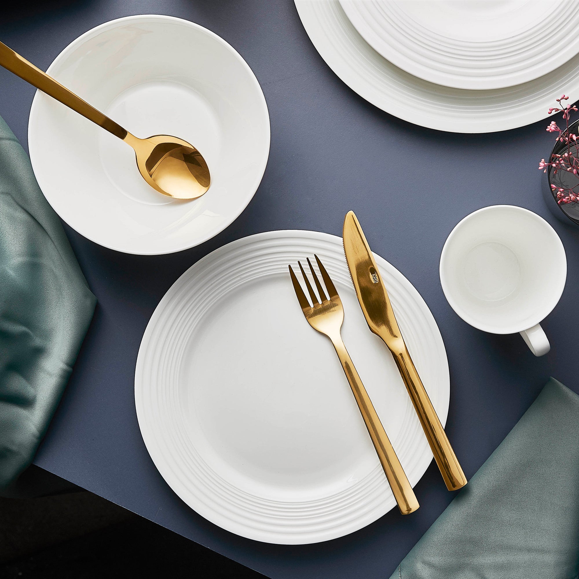 Passion lunch plate 4 pcs. | Cream White