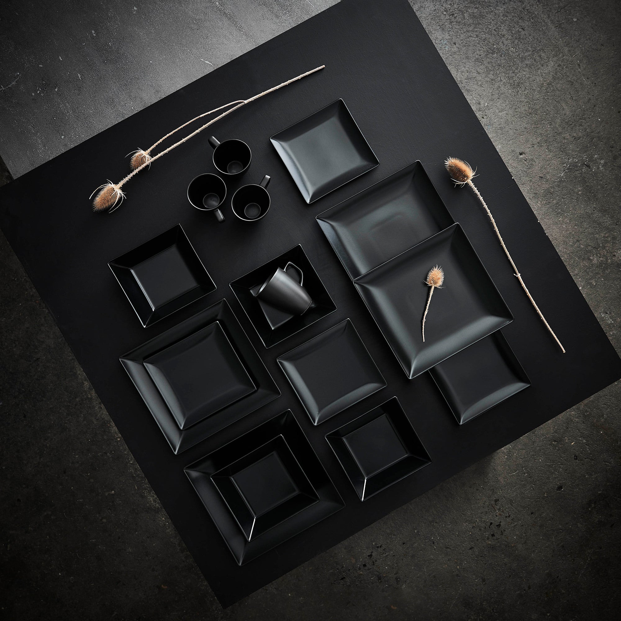 Quadro plate 26 cm | Black