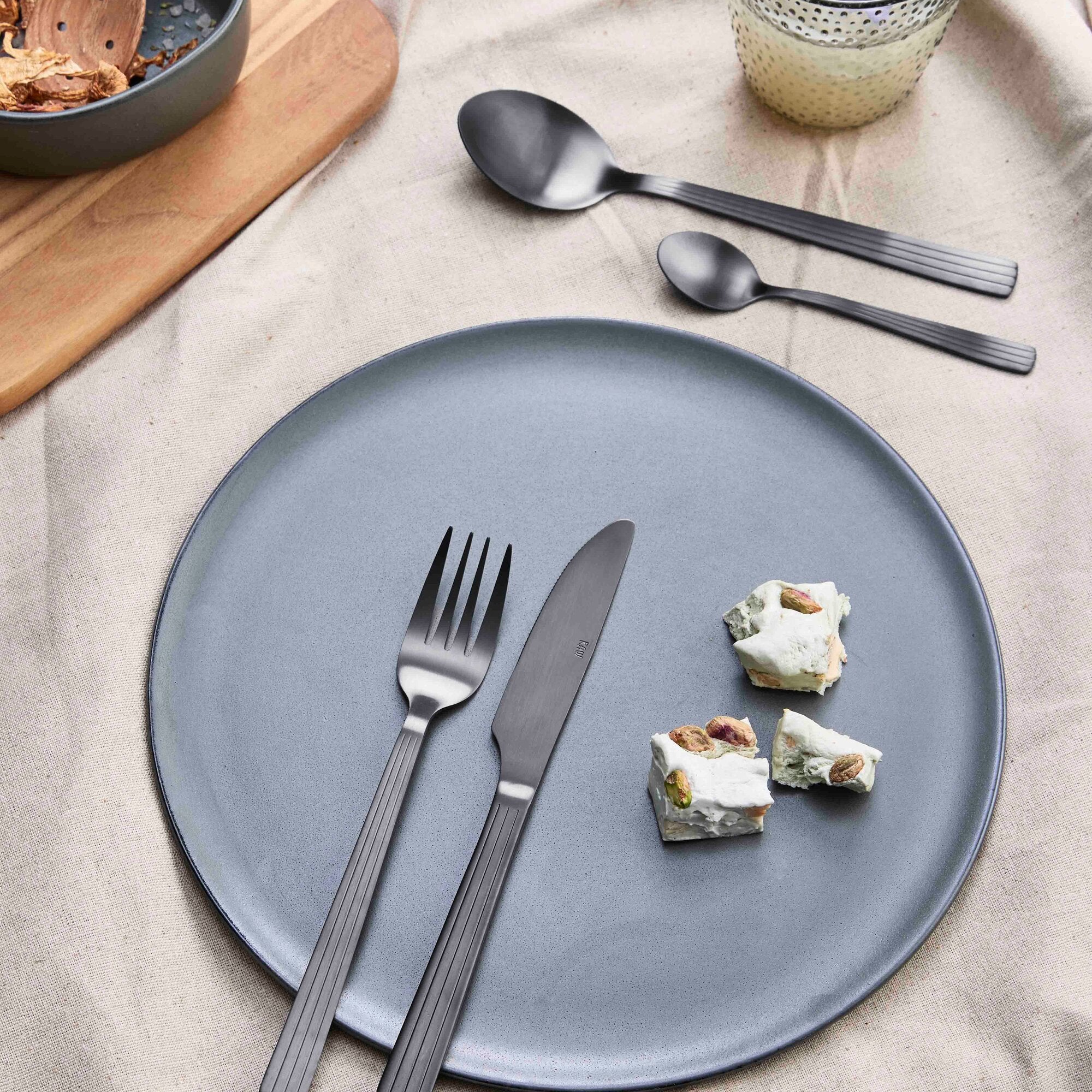 RAW cutlery set 24 pieces | Matte Black