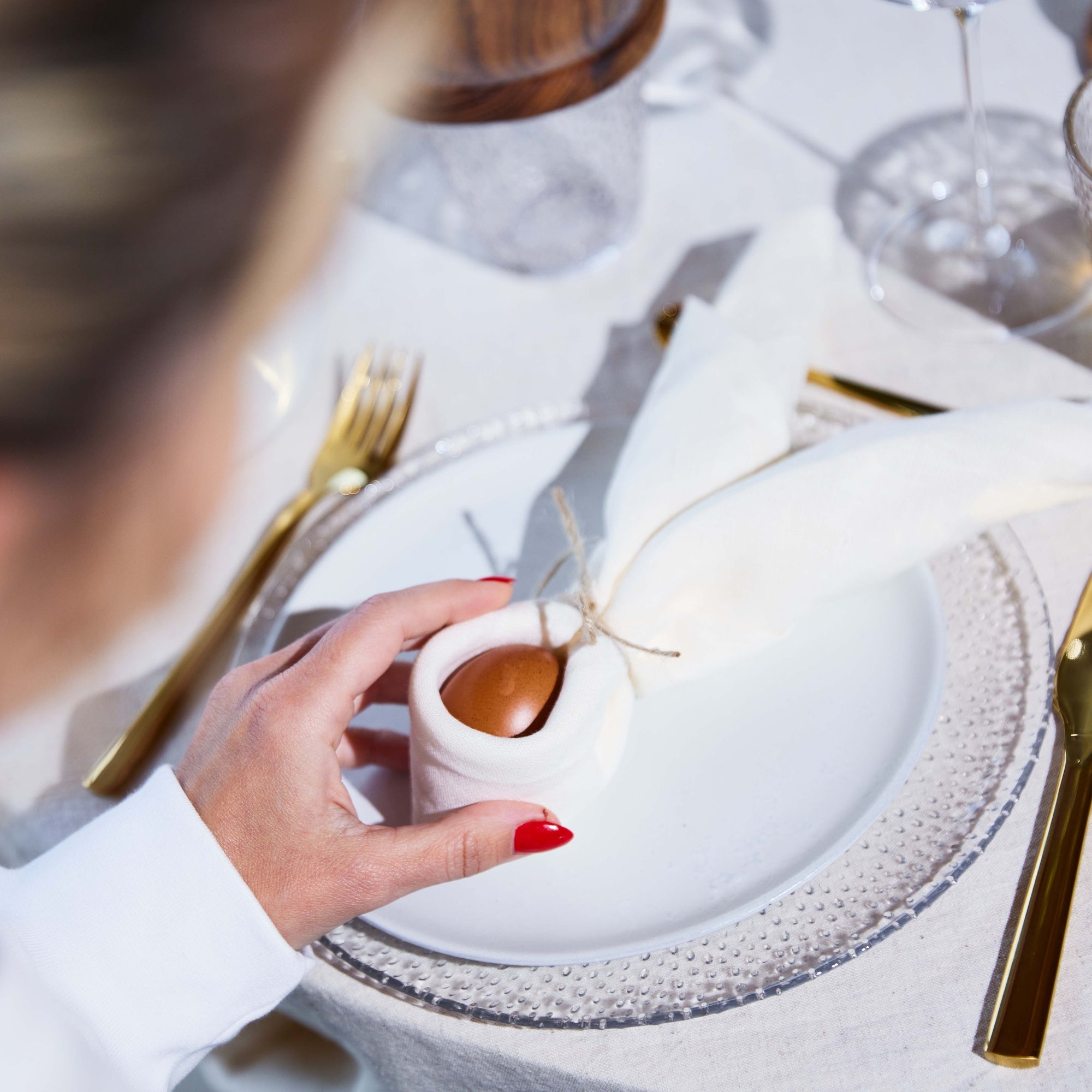 RAW Glass Beads lunch plate | Clear