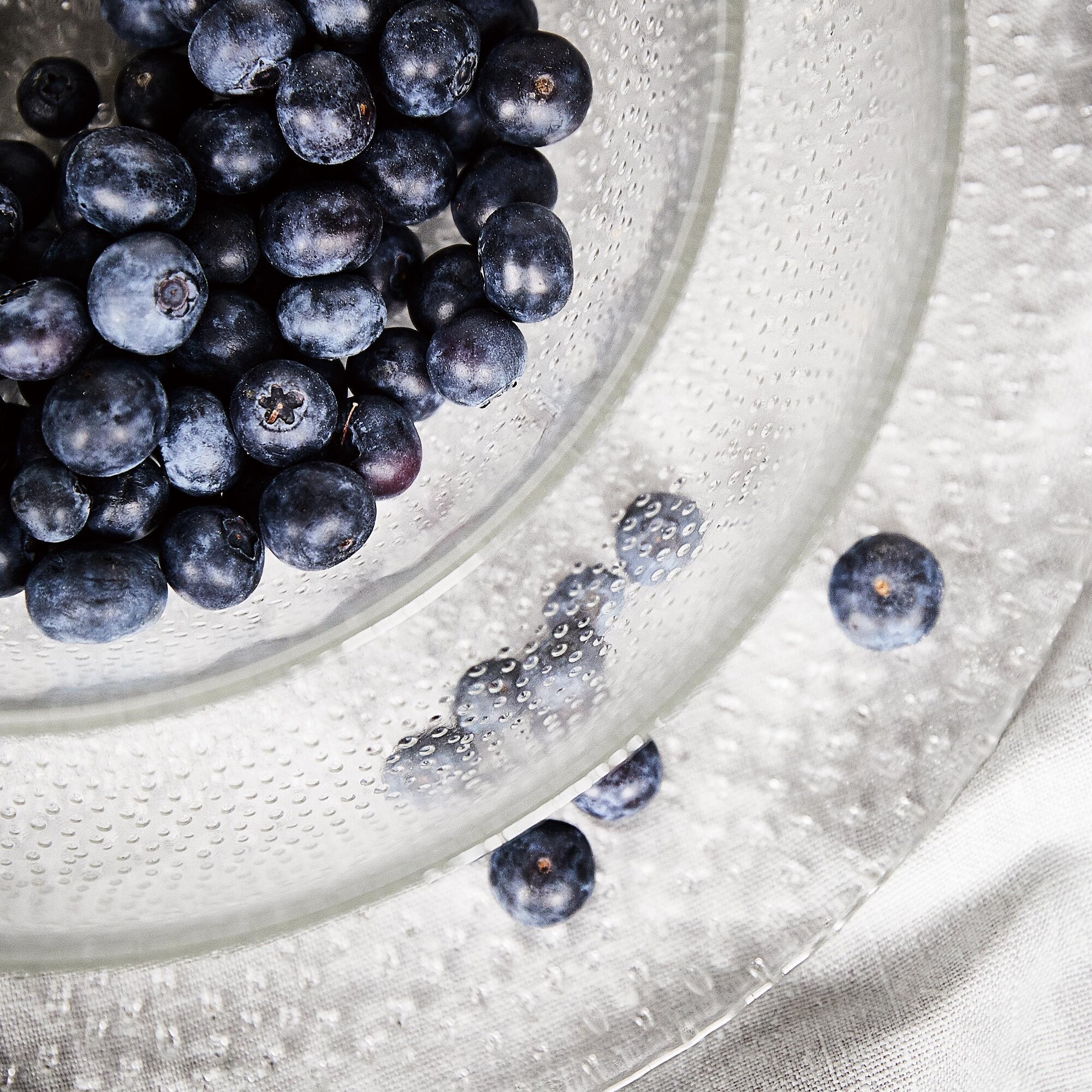 RAW Glass Beads bowl 20.5 cm | Clear