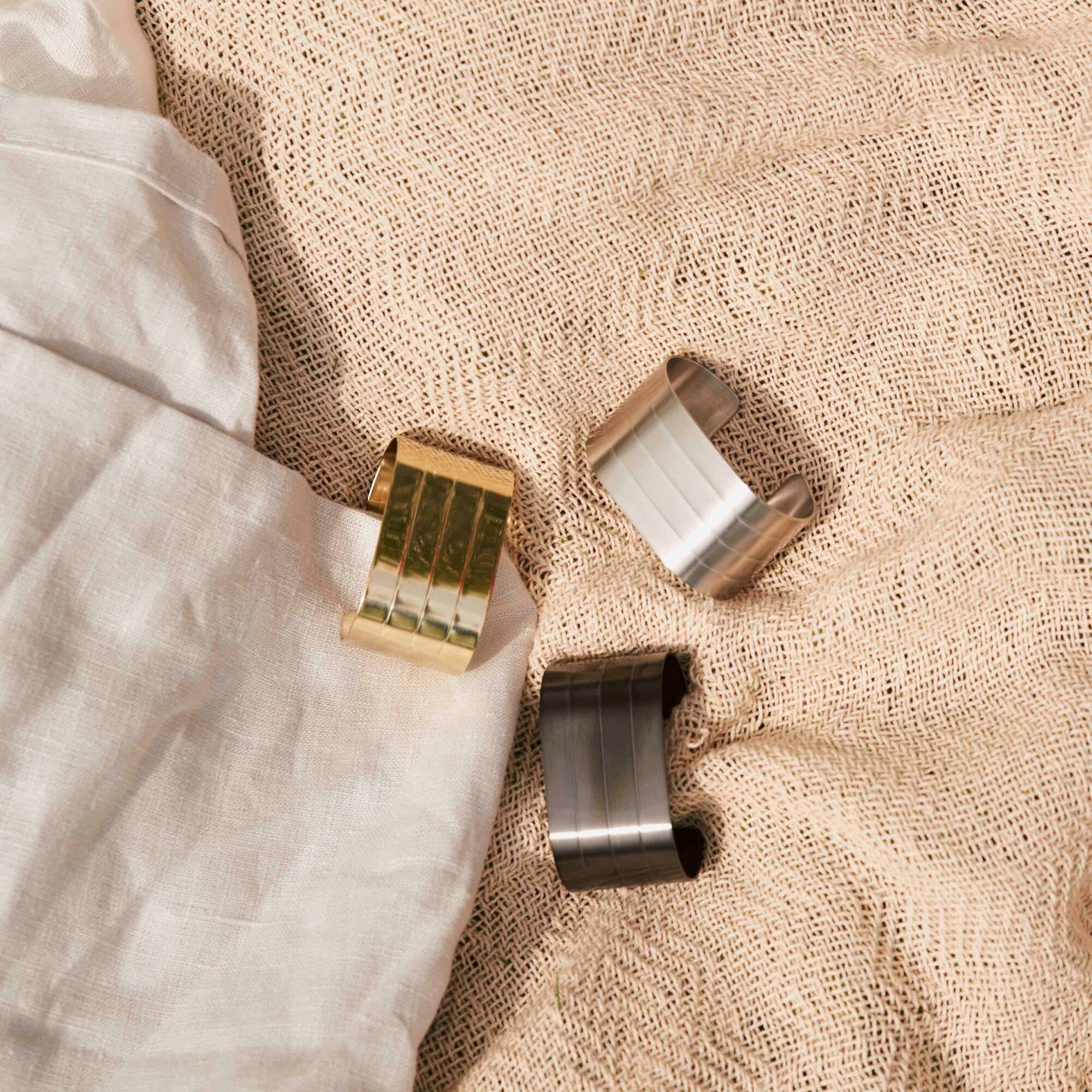 RAW napkin ring 4 pcs. | Matte Black