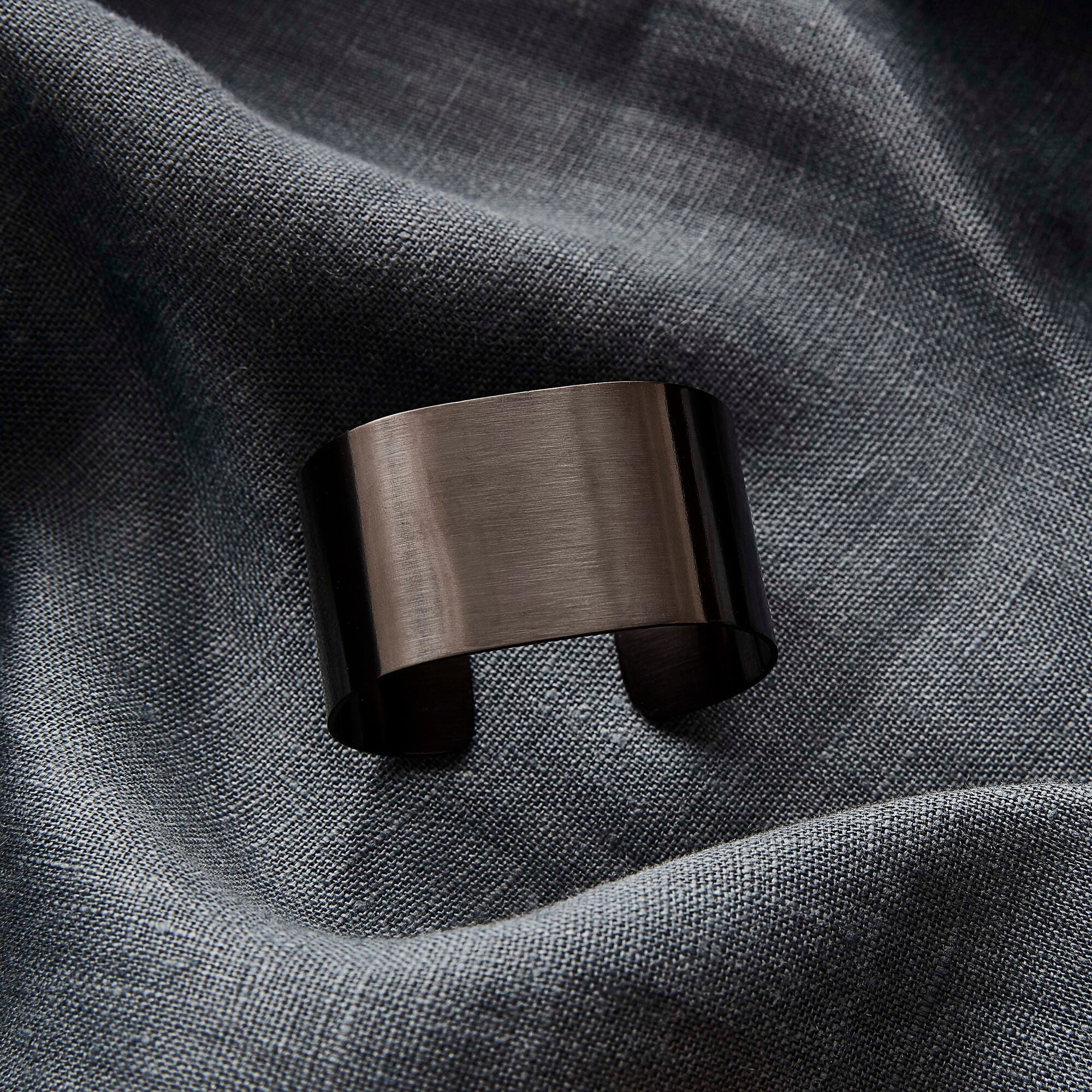 RAW napkin ring 4 pcs. | Shiny Black