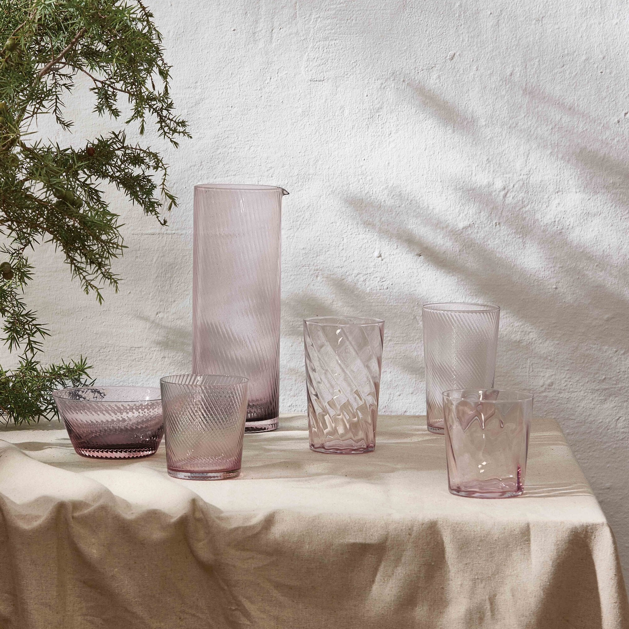 RAW Unique Optic water glass | Pink