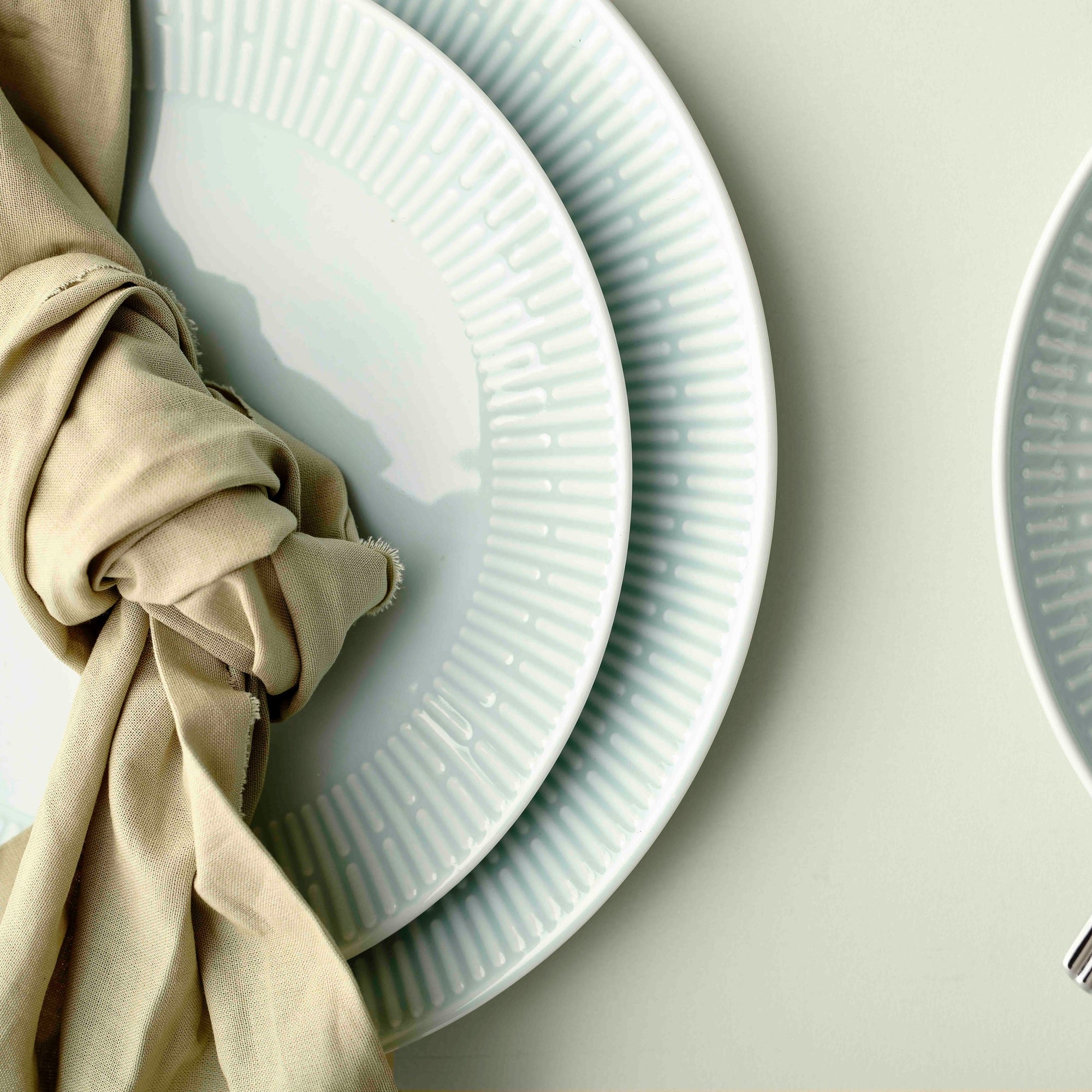 Relief dinner plate | Dusty Green