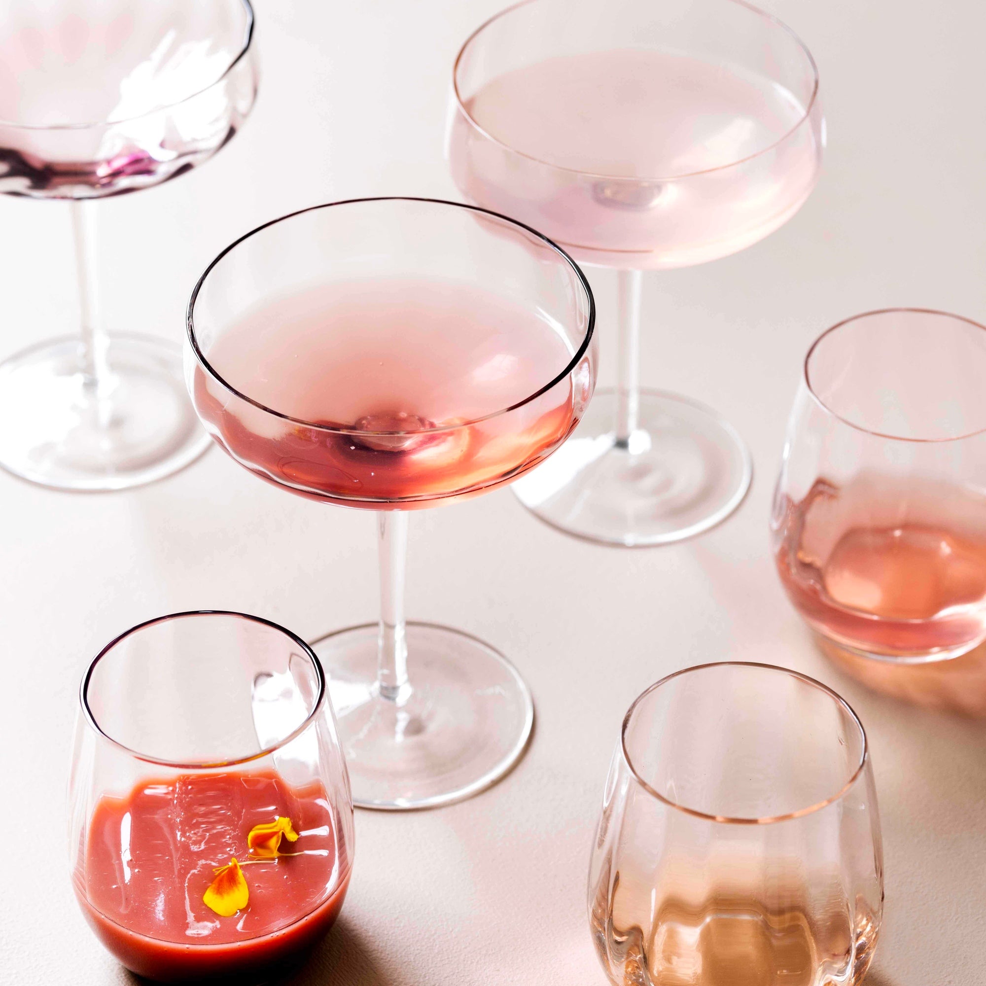 SØHOLM Sonja water glass 2 pcs. | Peach