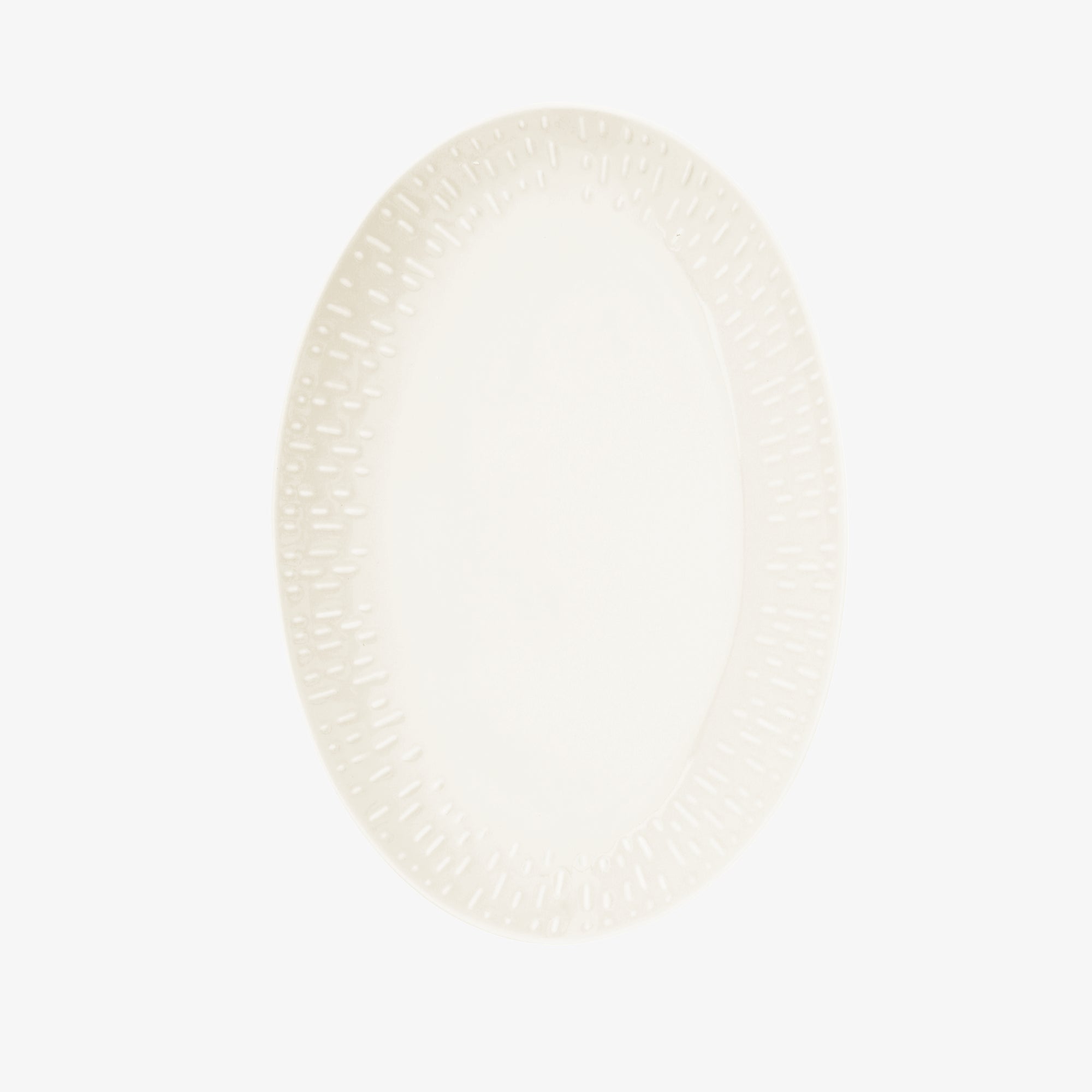 Confetti oval dish | Vanilla