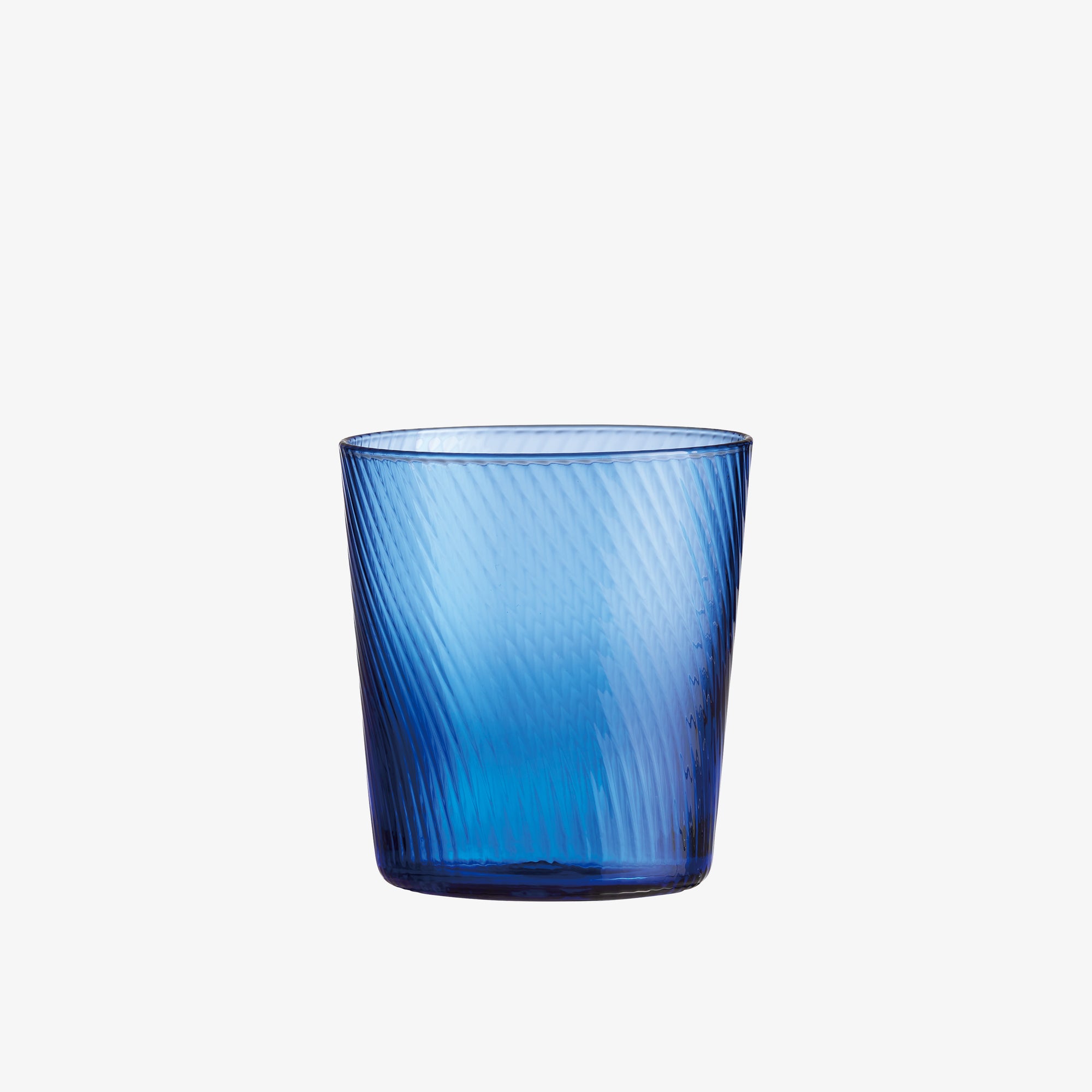 RAW Unique Swirl water glass | Dark blue