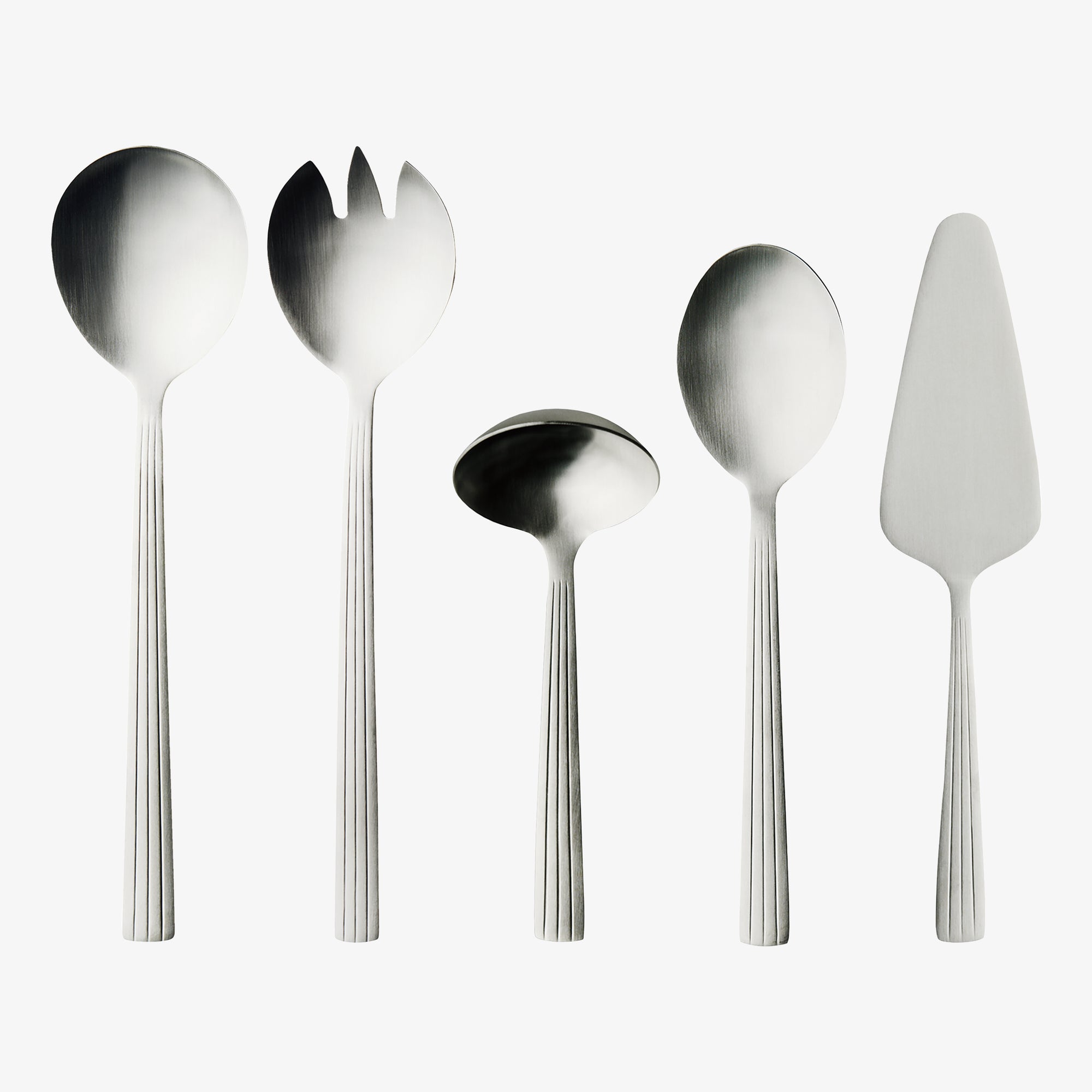 RAW 5 piece serving set | Matte Steel