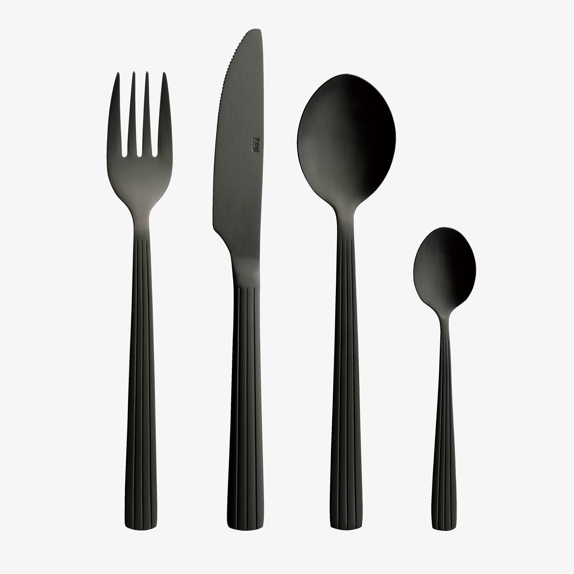 RAW cutlery set 24 pieces | Matte Black
