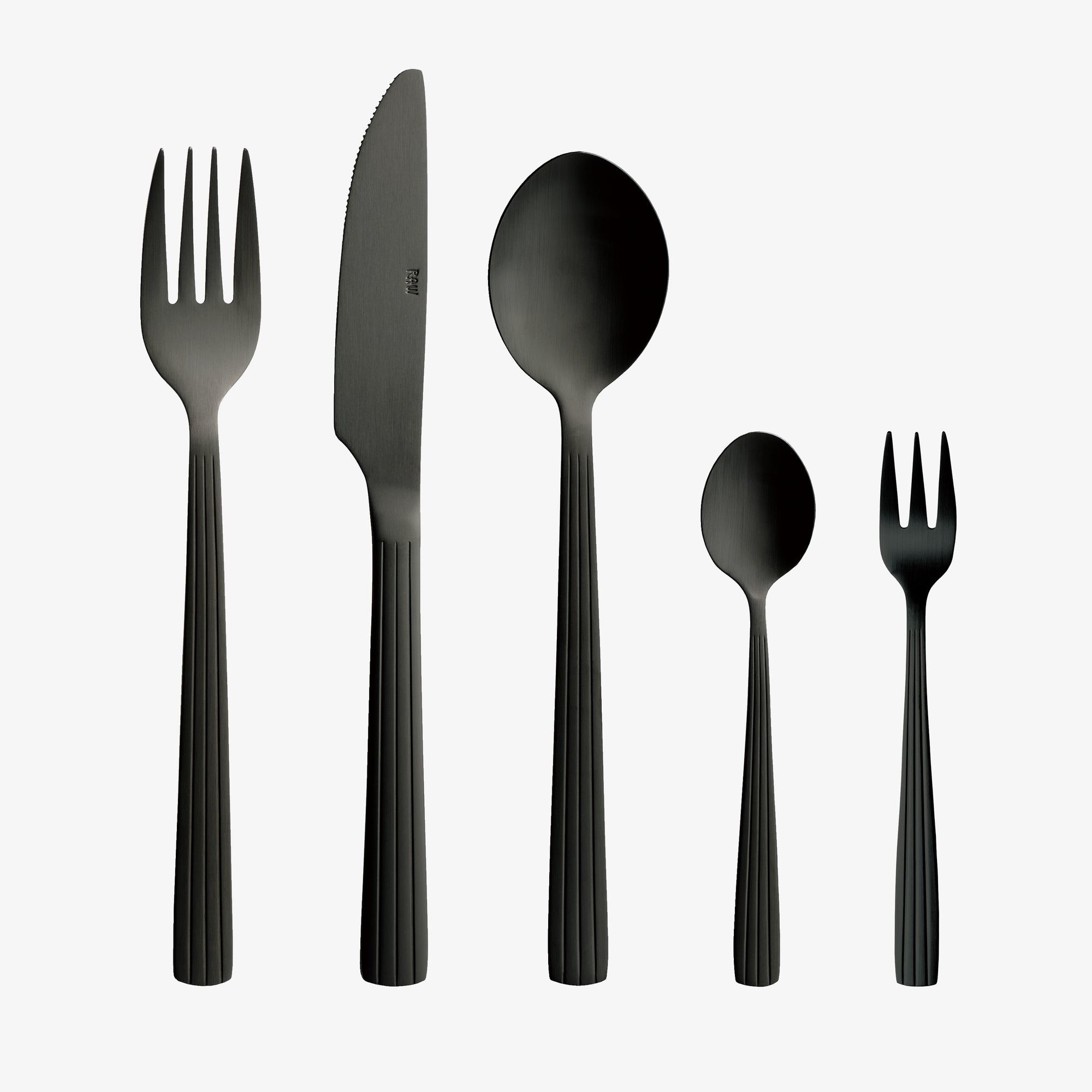 RAW 60-piece cutlery set | Matte Black
