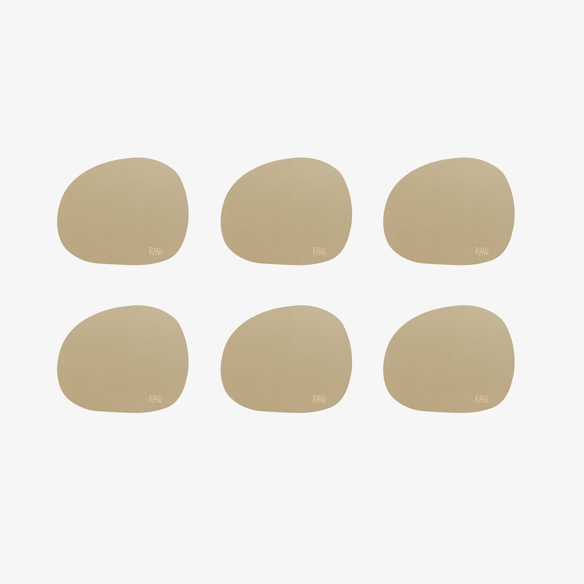 RAW Silicone coasters 6 pcs. | Beige