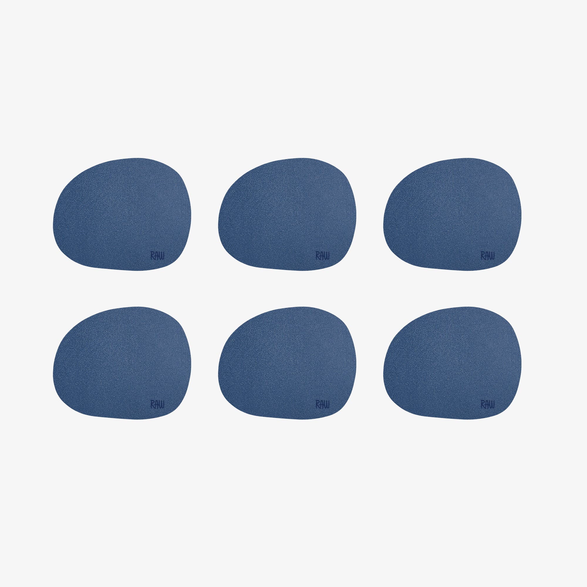 RAW Silicone coasters 6 pcs. | Dark blue
