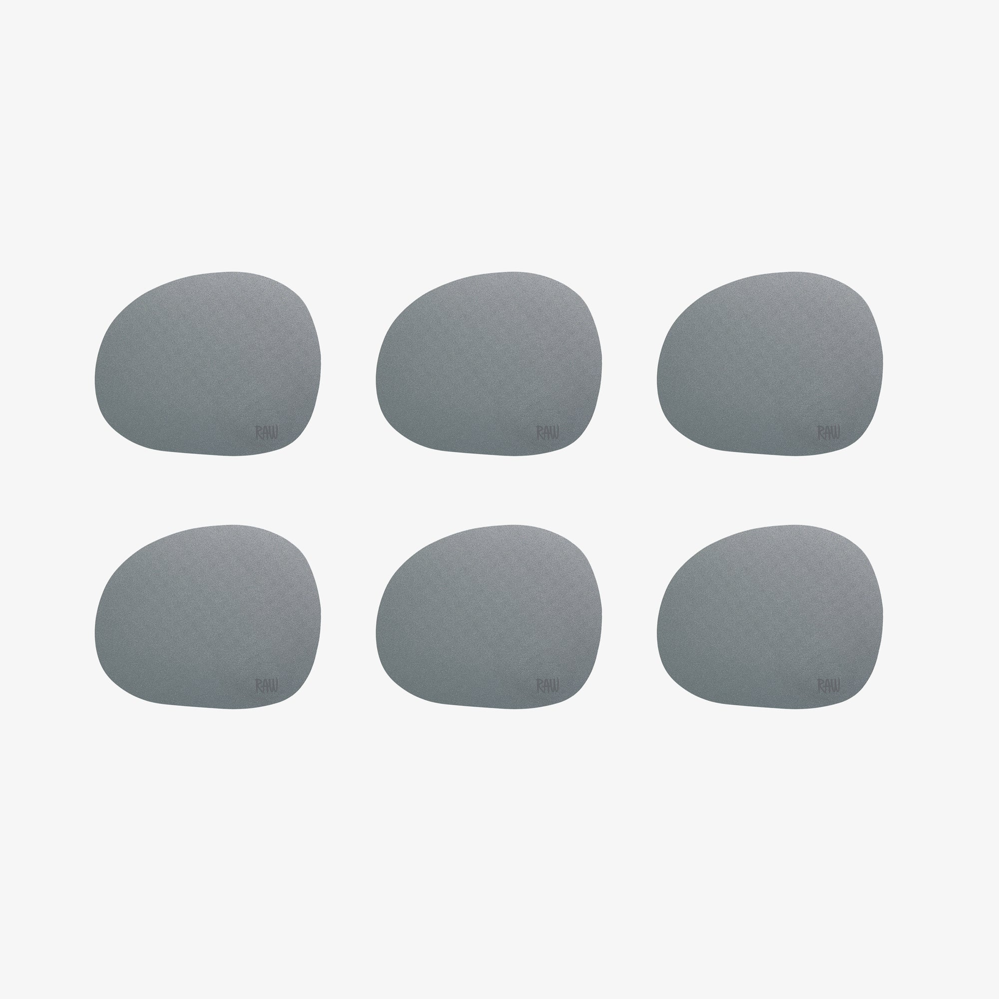 RAW Silicone coasters 6 pcs. | Grey