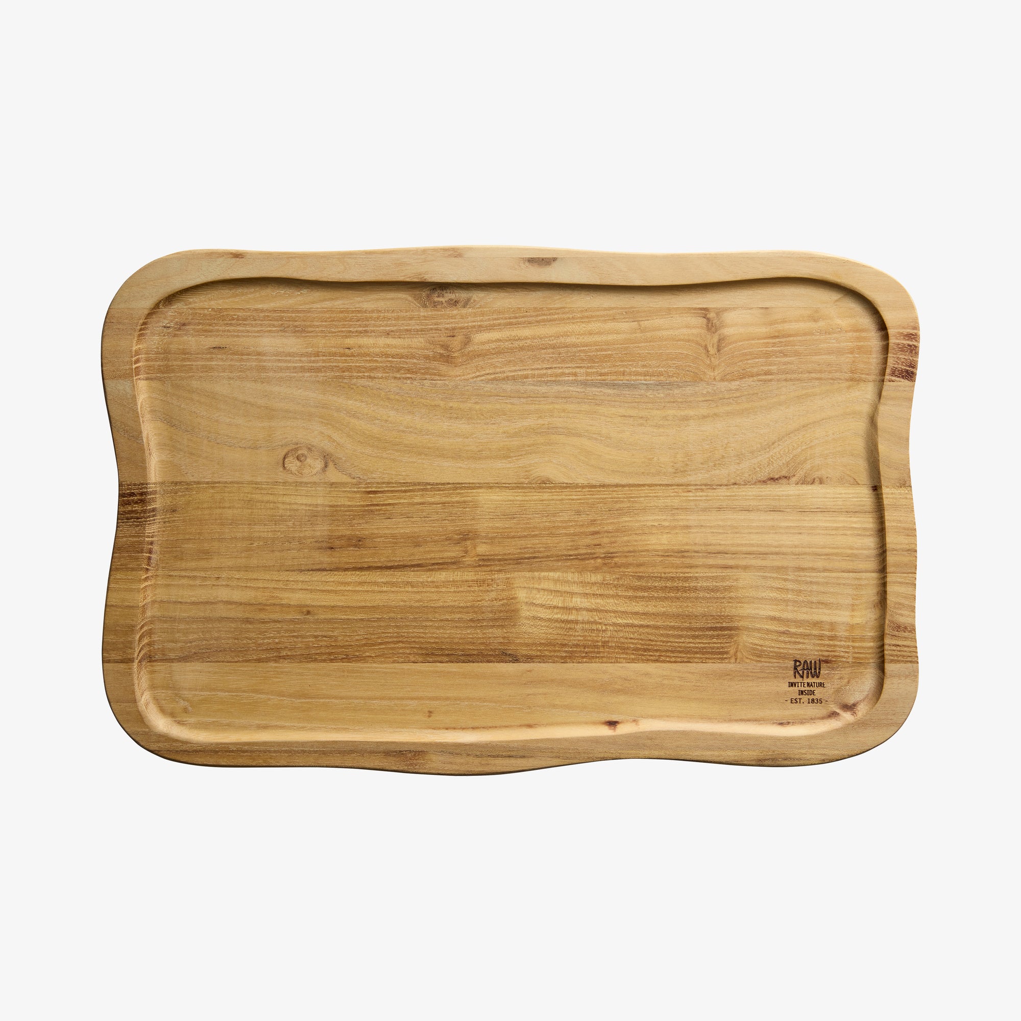 RAW cutting board with juice groove 40 x 26 cm | Natural