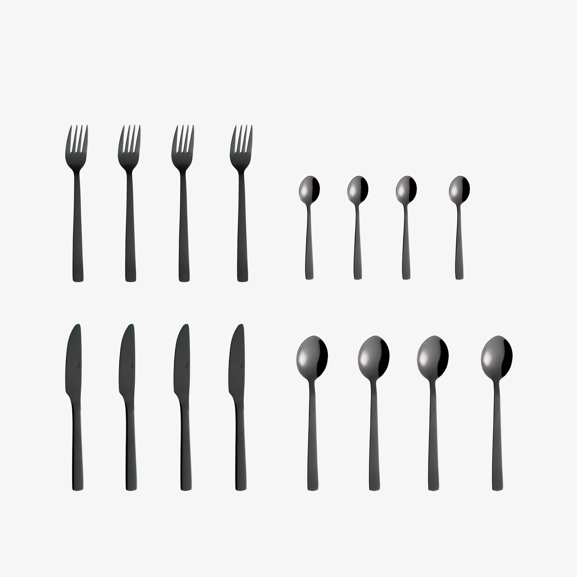 RAW 16 piece cutlery set | Shiny Black