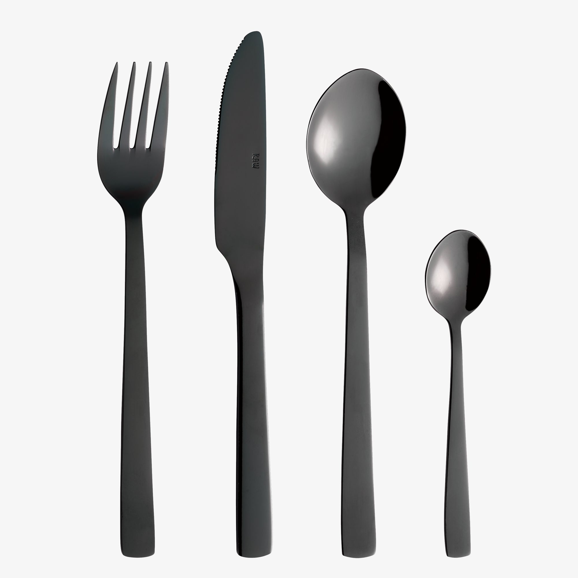RAW cutlery set 24 pieces | Shiny Black