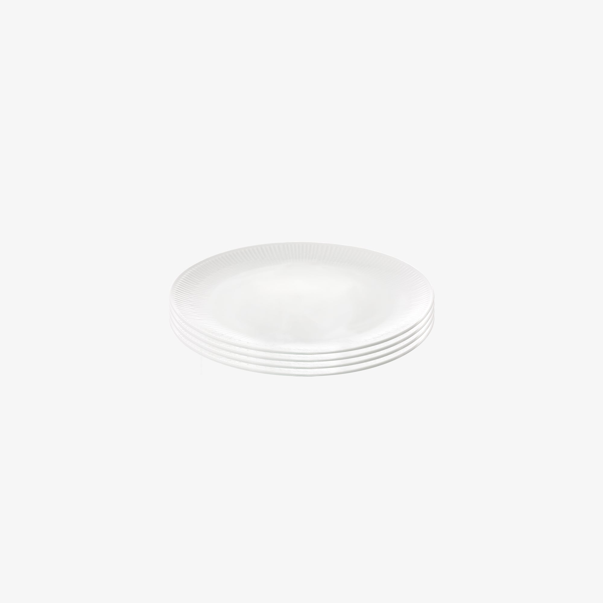 Relief dessert plate 4 pcs. | White