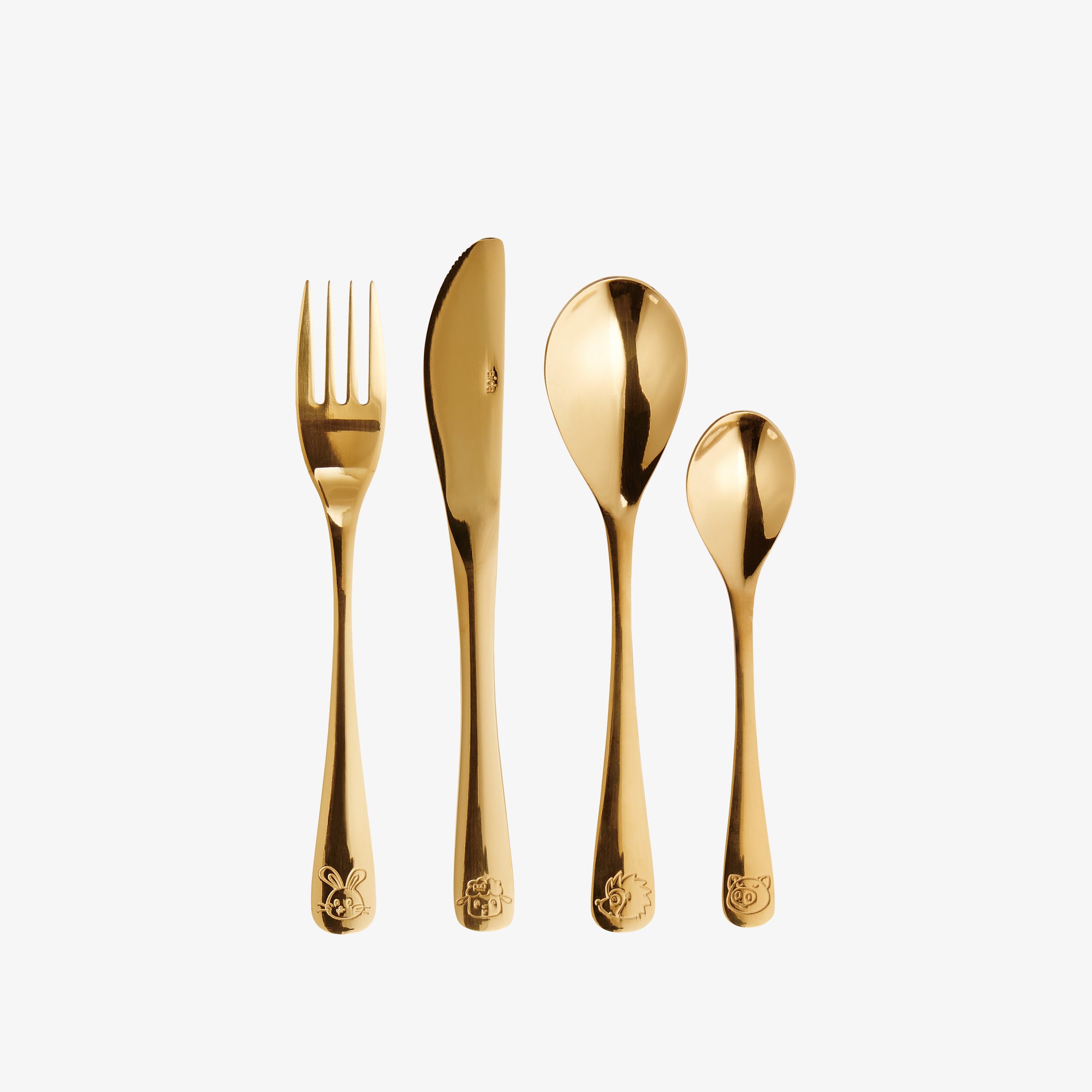Atelier mini children cutlery 4 pieces | Gold