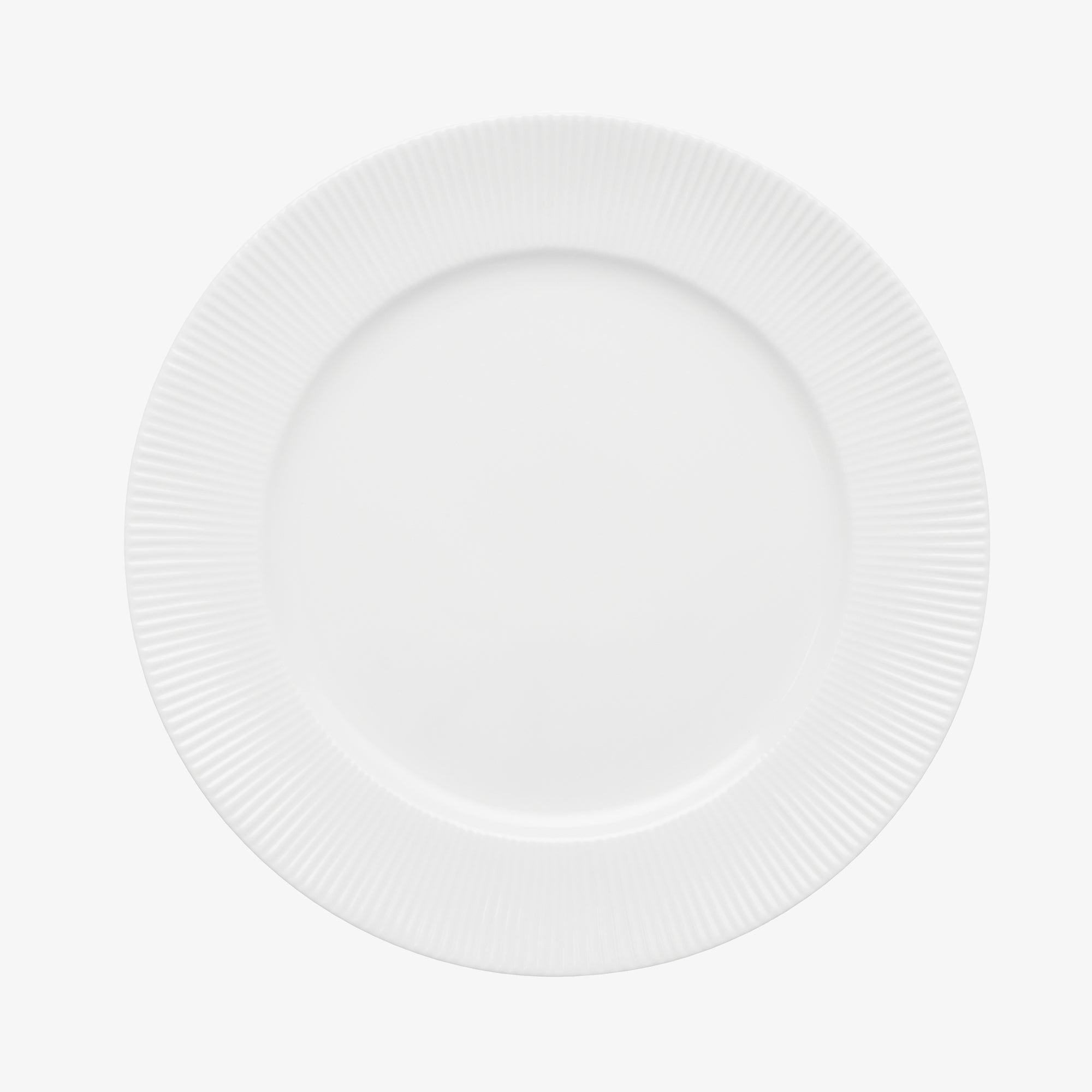 Groovy porcelain dinner plate | White