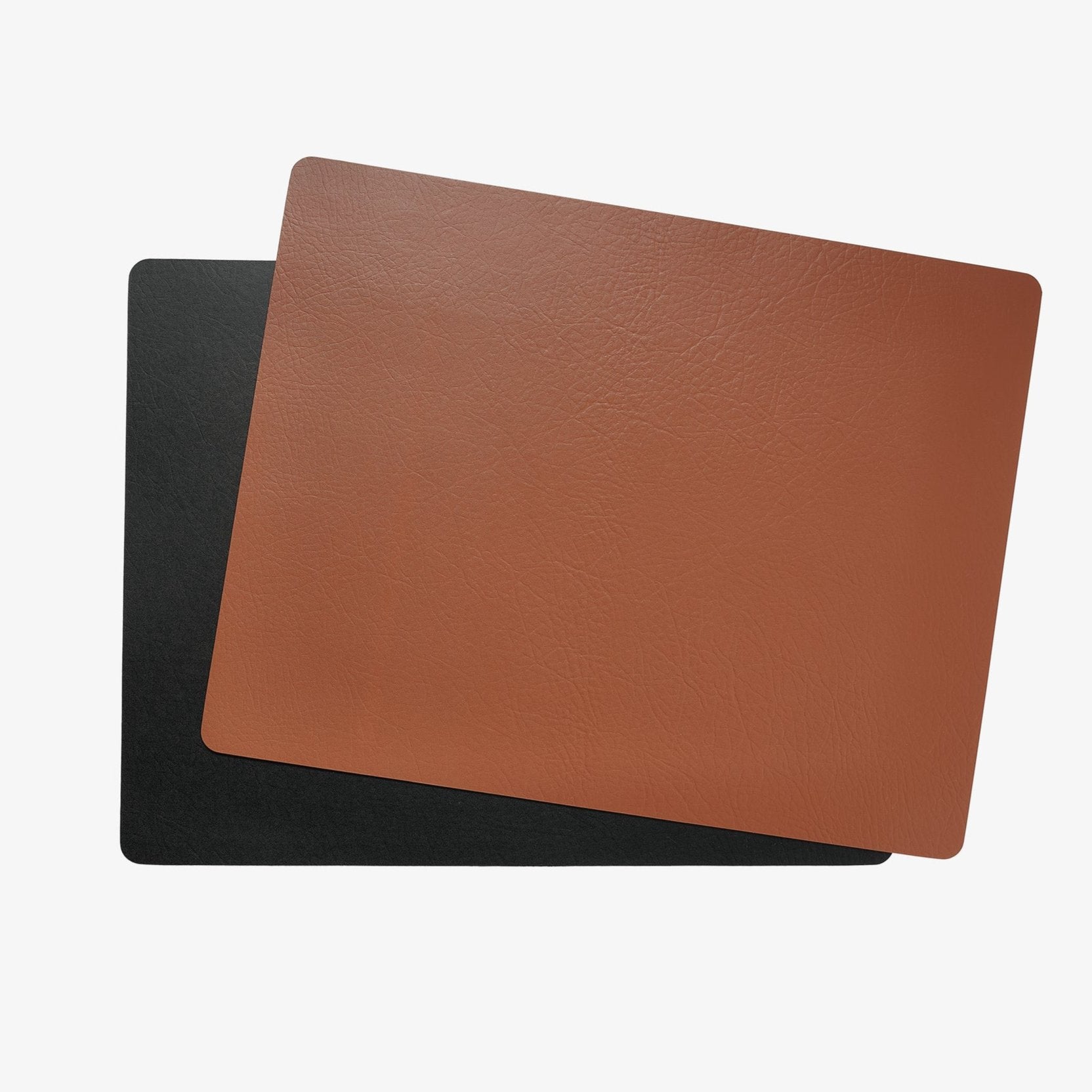 Quadro reversible placemat square | Black/brown