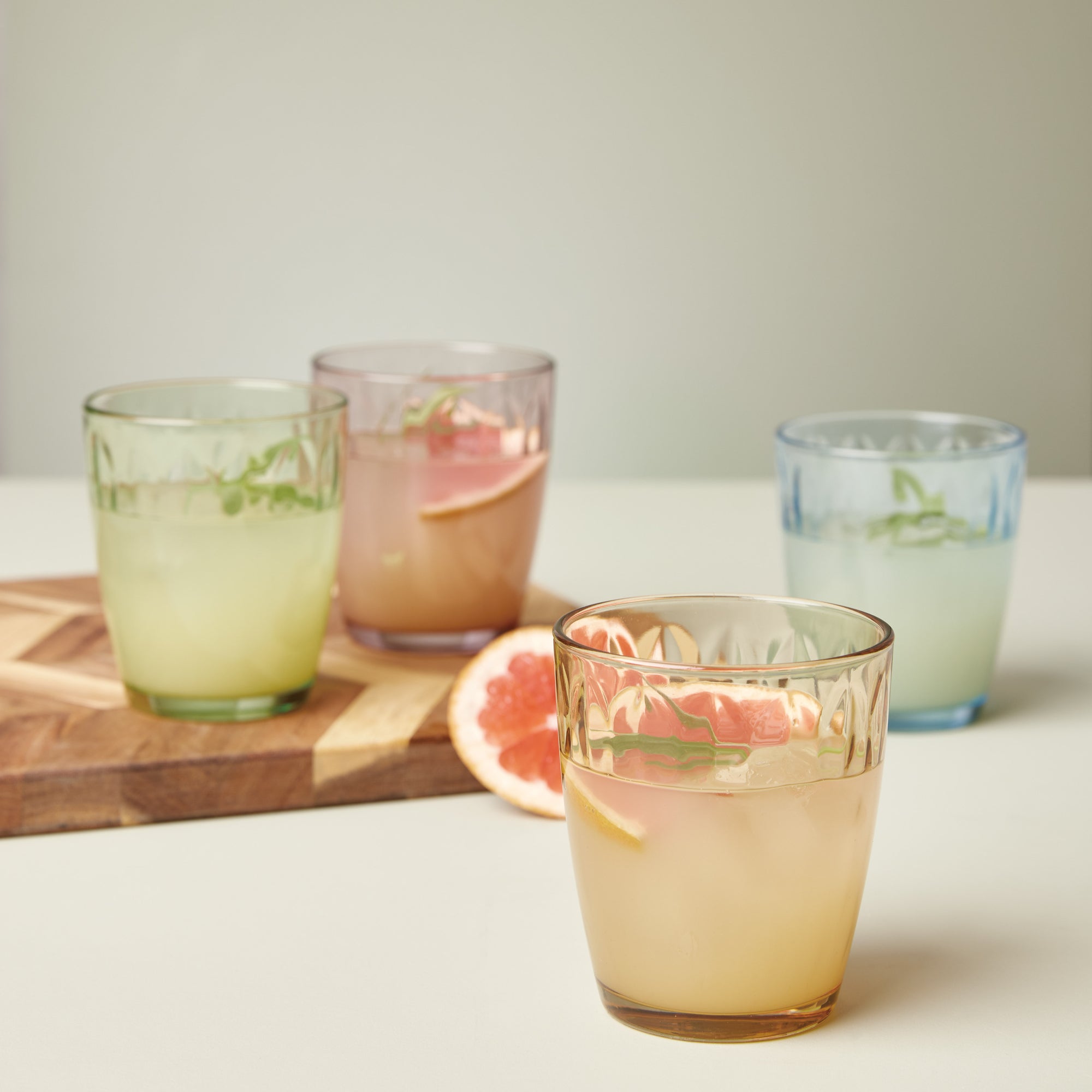 Mosaic water glass 4 pcs. | Multi-colour