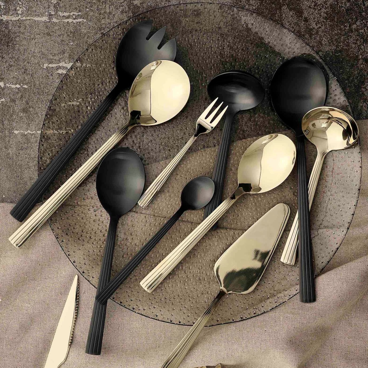 RAW sauce and potato spoon 2 parts | Matte Black