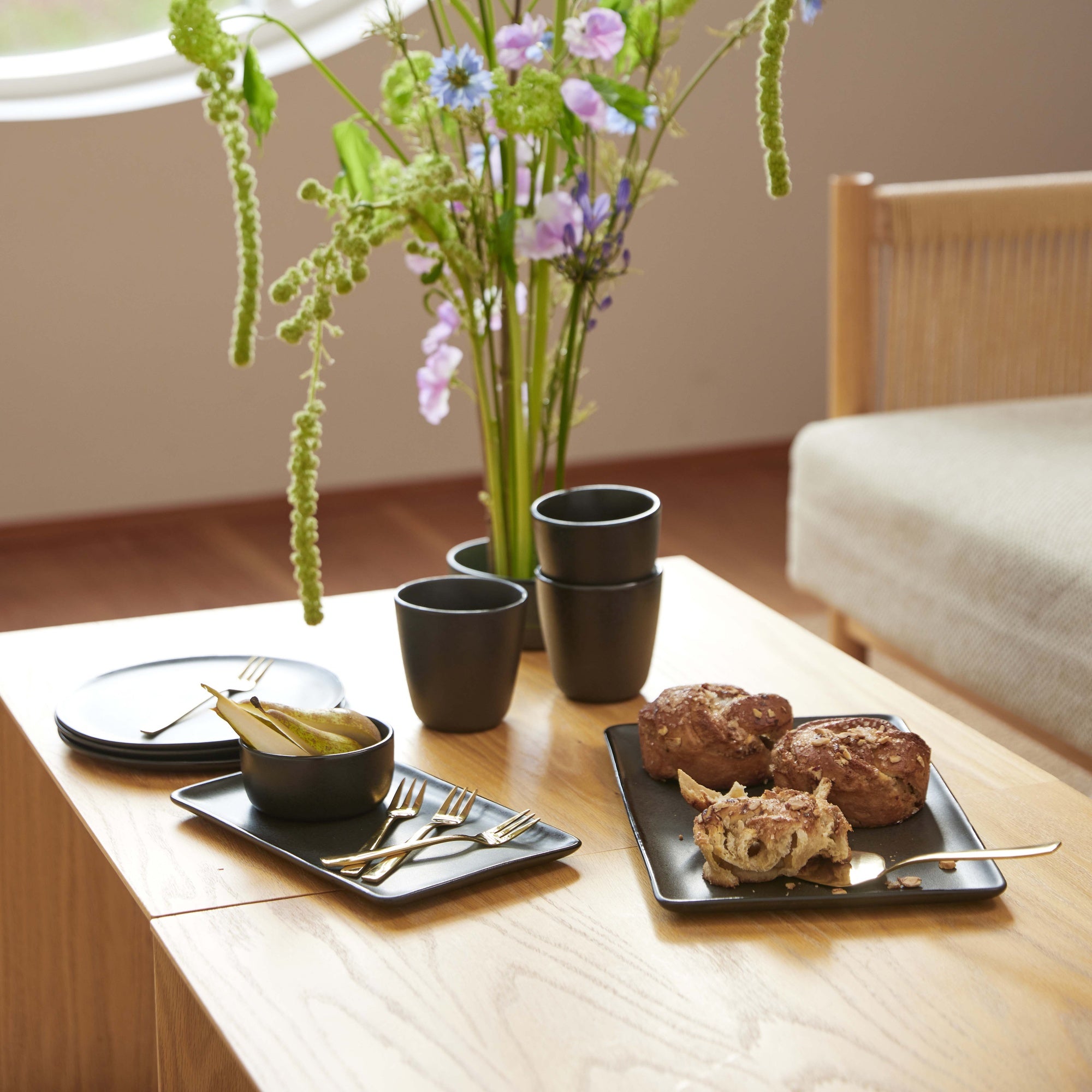 RAW rectangular lunch plate | Titanium Black