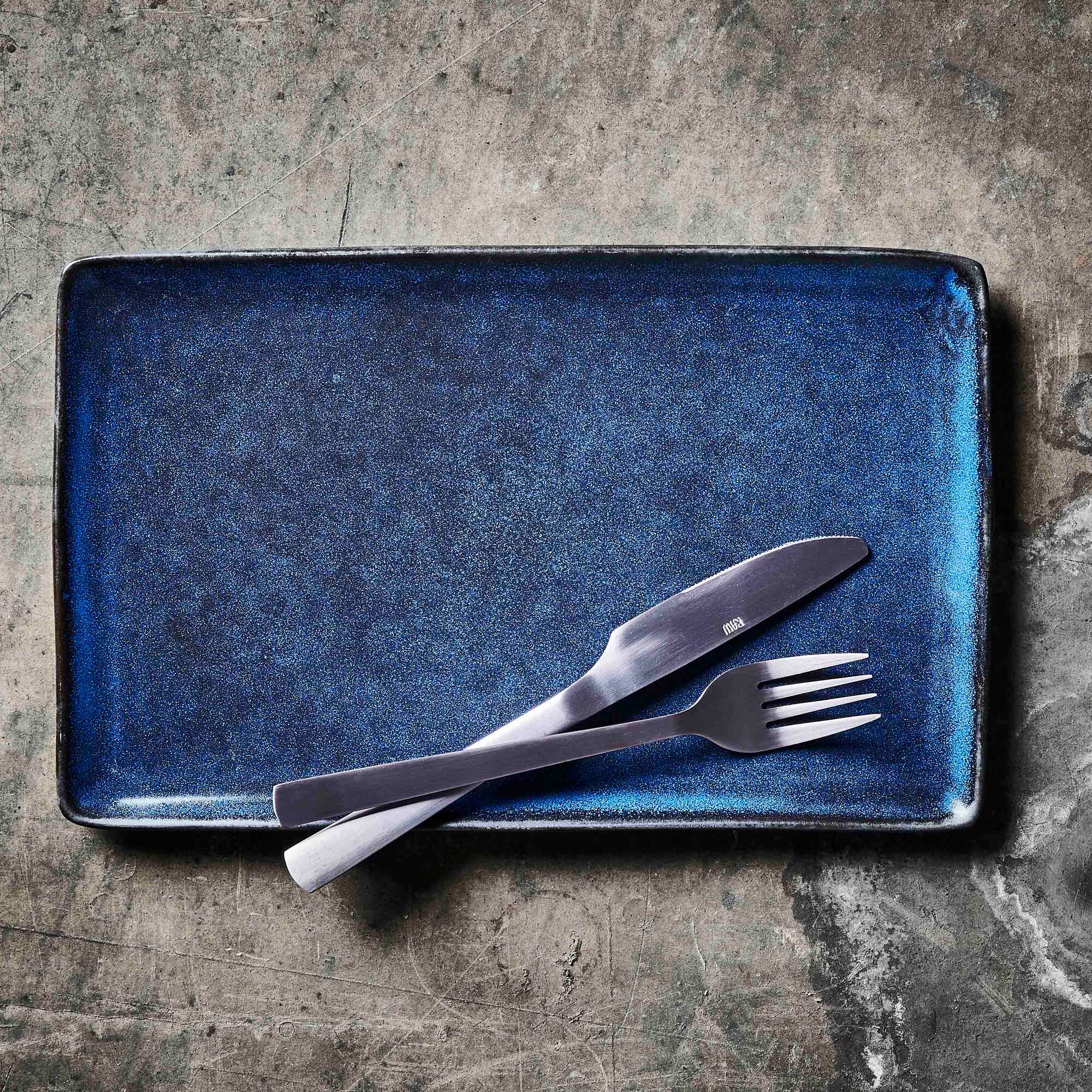 RAW rectangular dinner plate | Midnight Blue