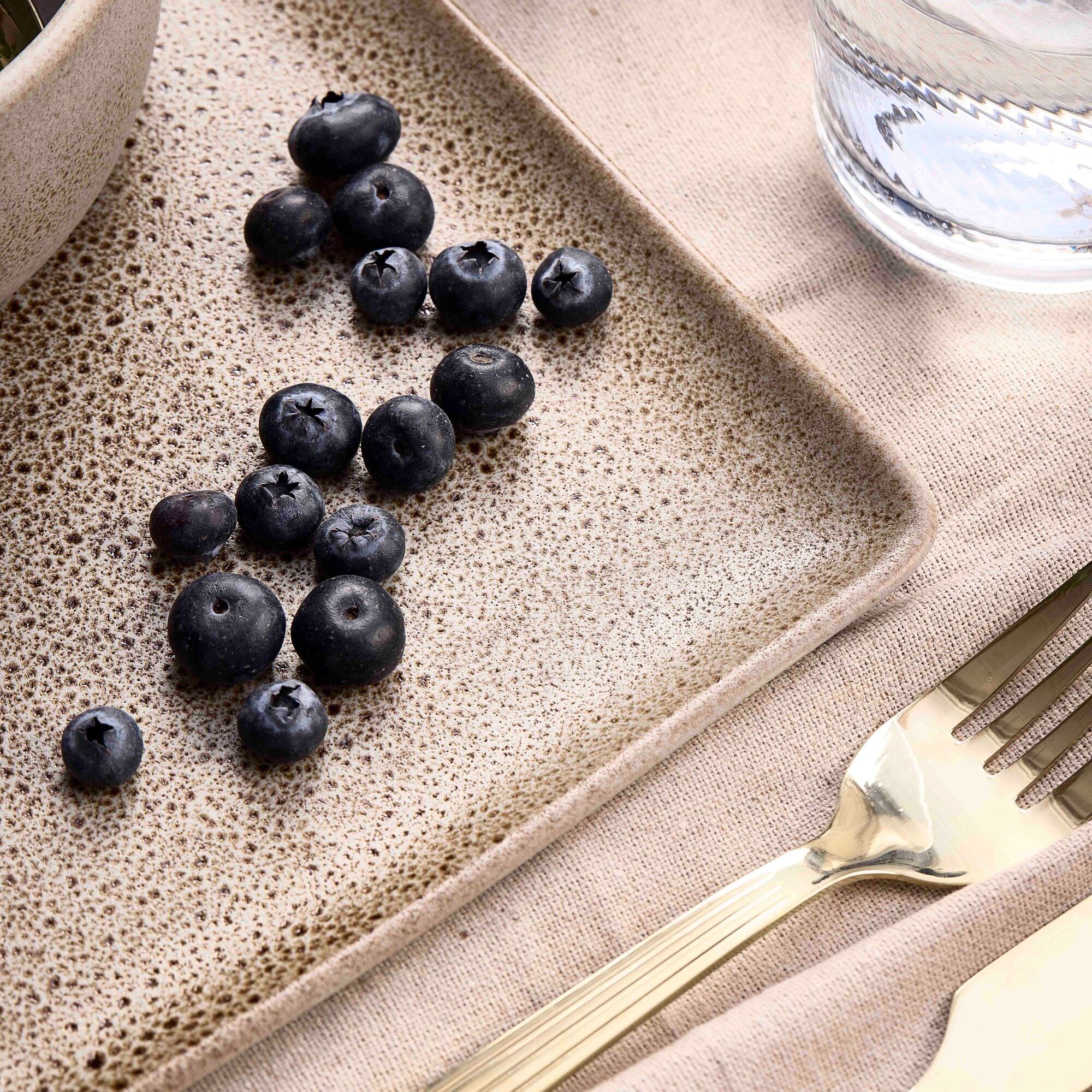 RAW rectangular dinner plate | Sandy Beige