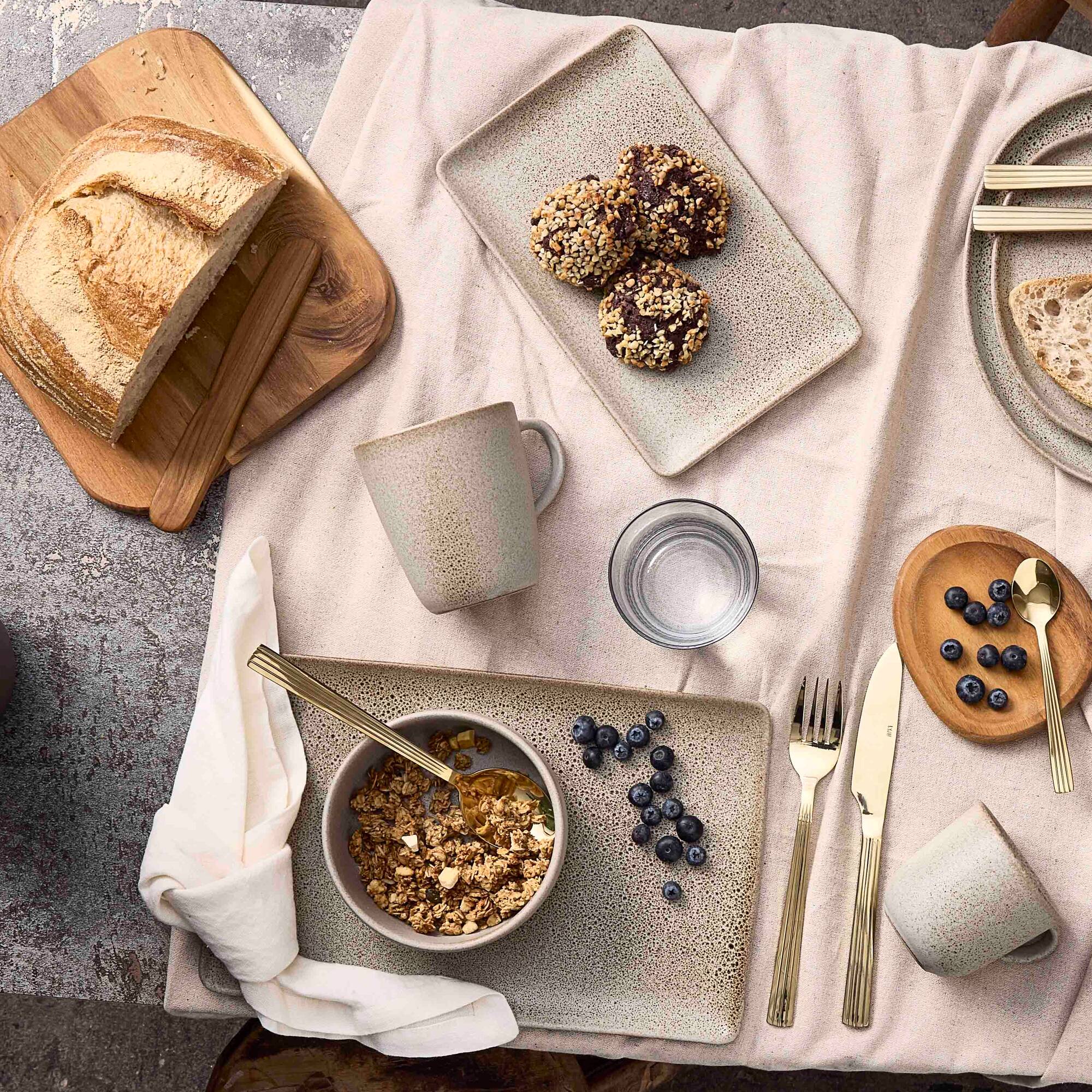 RAW rectangular dinner plate | Sandy Beige