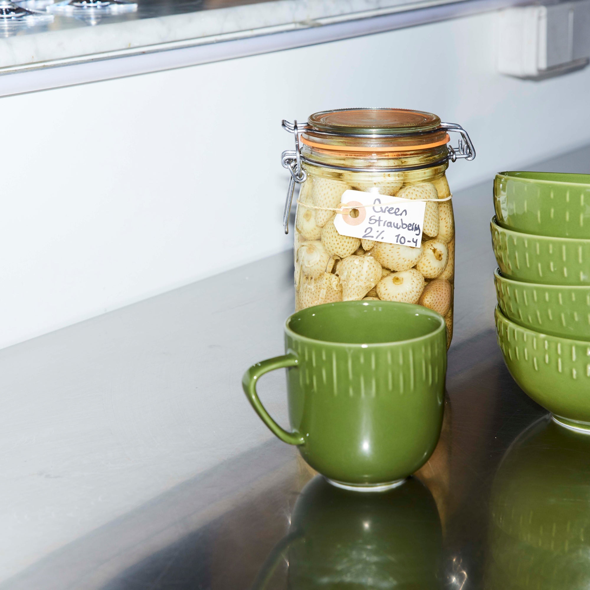 Confetti mug with handle | Olive