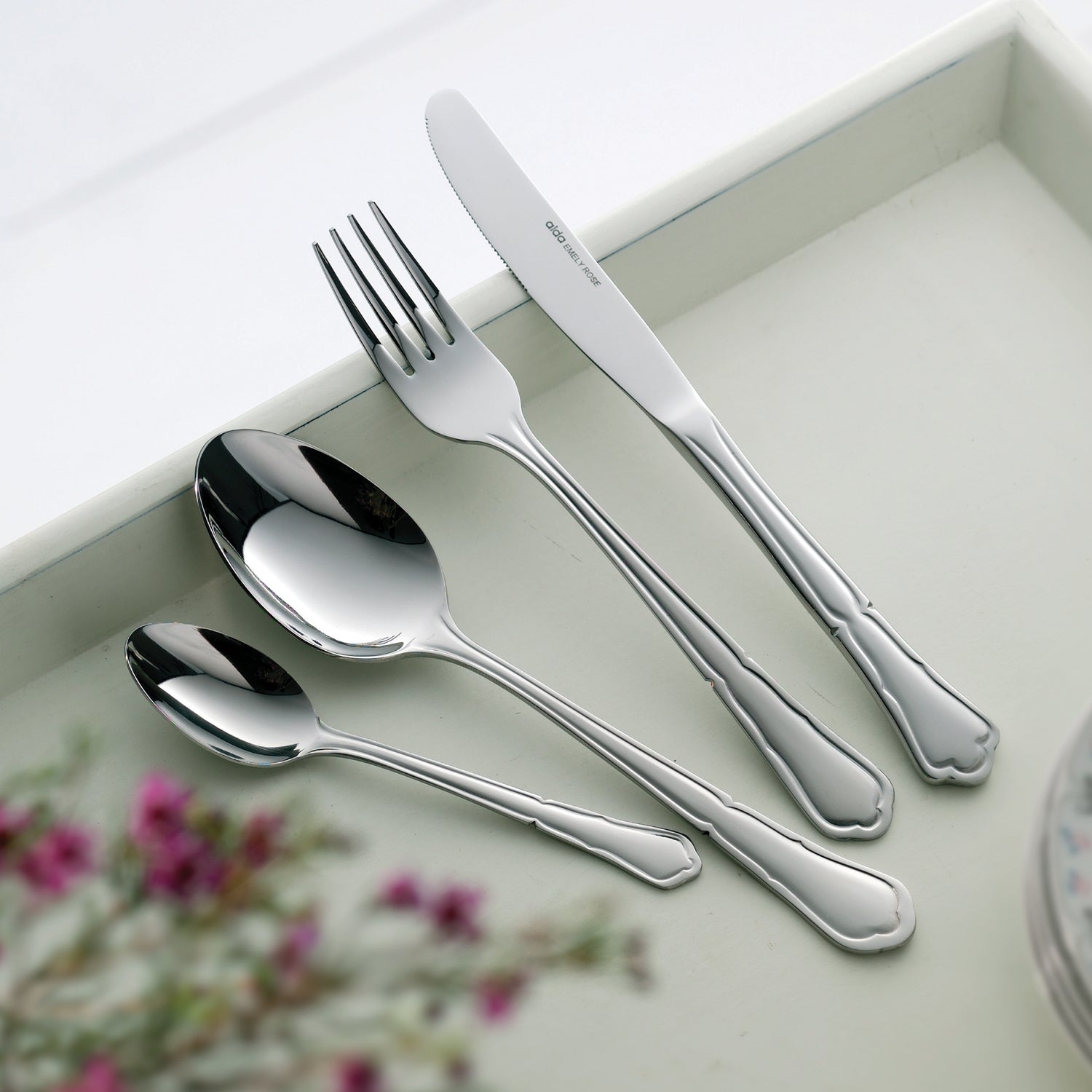 Emely Rose cutlery set 24 pieces | Mirror Polish