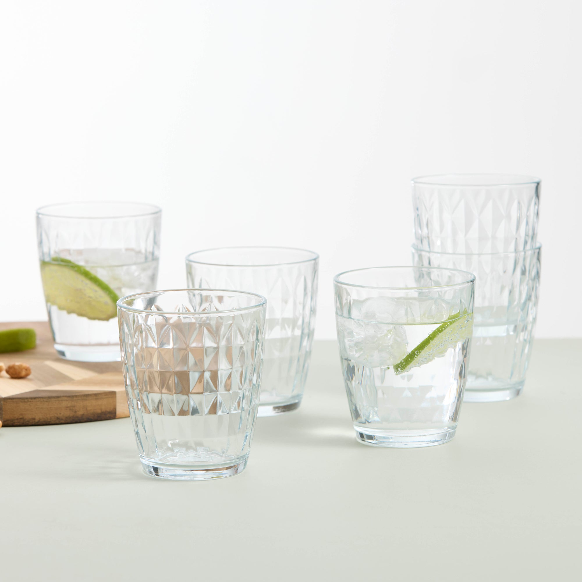Mosaic water glass 6 pcs. | Clear