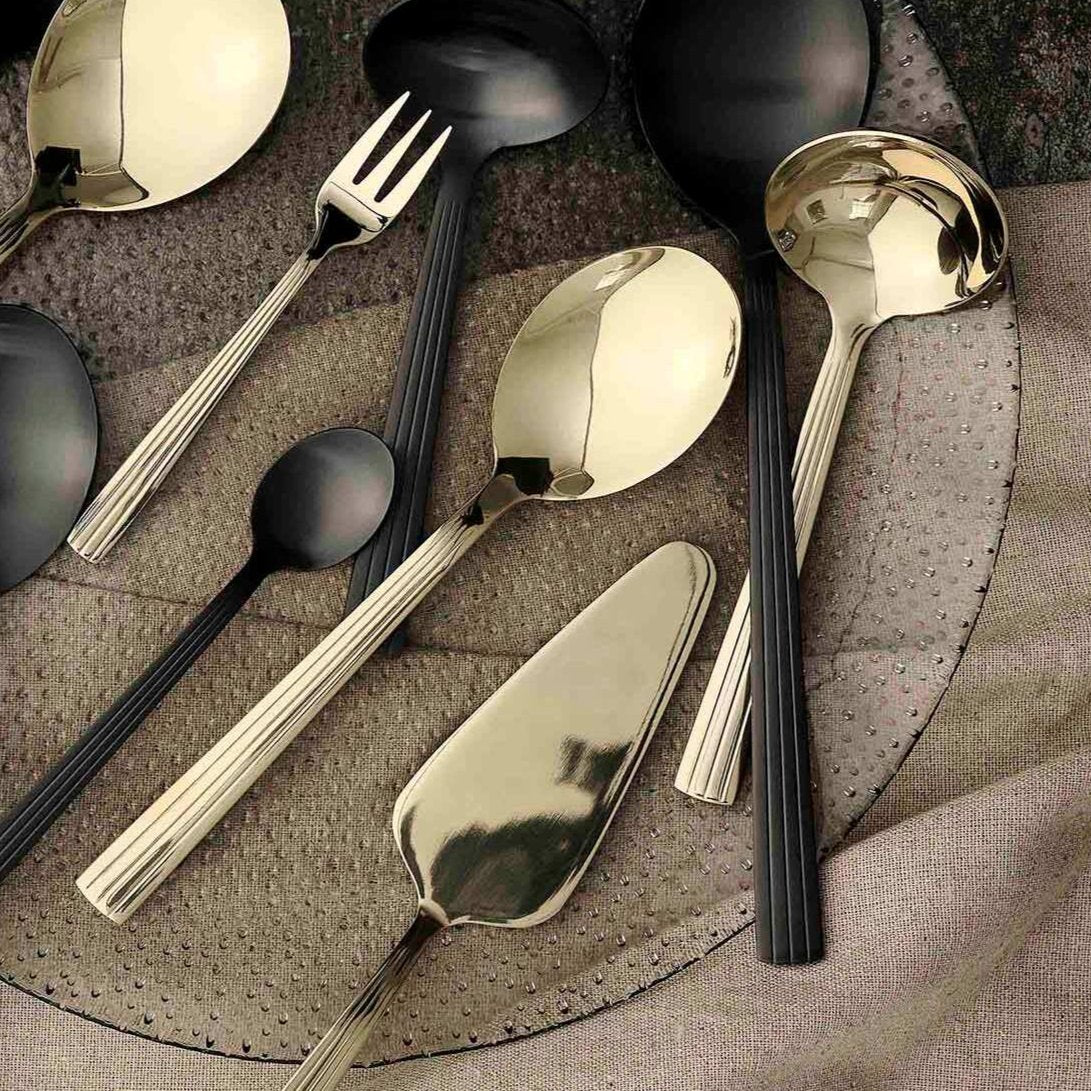 RAW sauce and potato spoon 2 parts | Champagne Gold