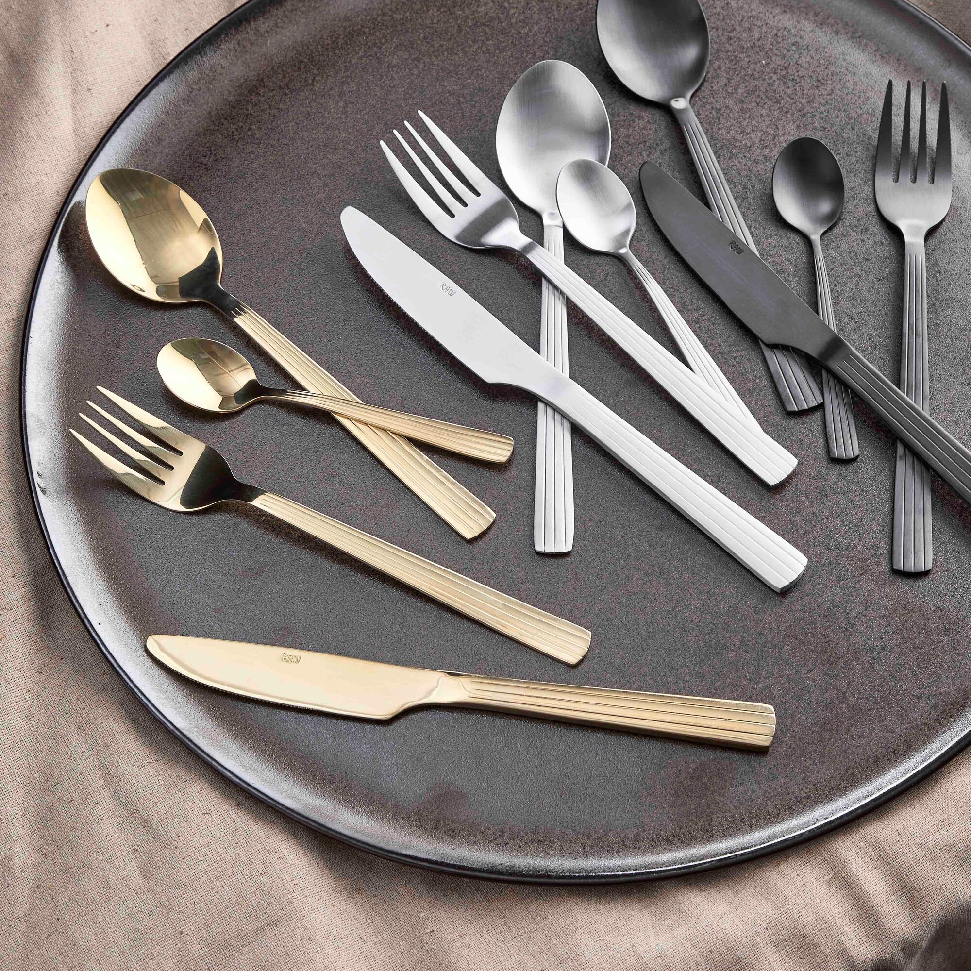 RAW cutlery set 24 pieces | Matte Black
